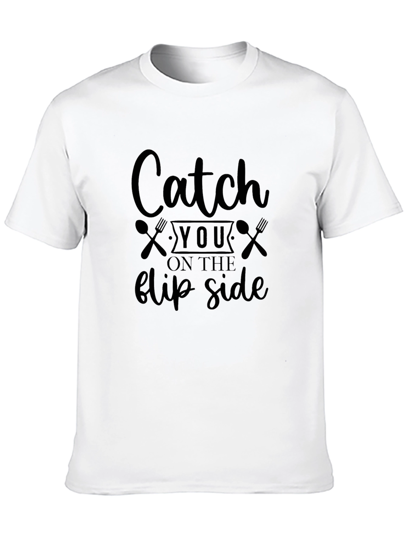 Catch You On The Flip Side Black Graphic Tee