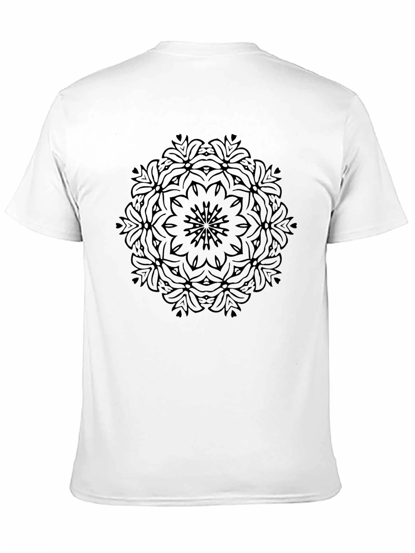 Black Mandala T-Shirt - Graphic Tee for Men
