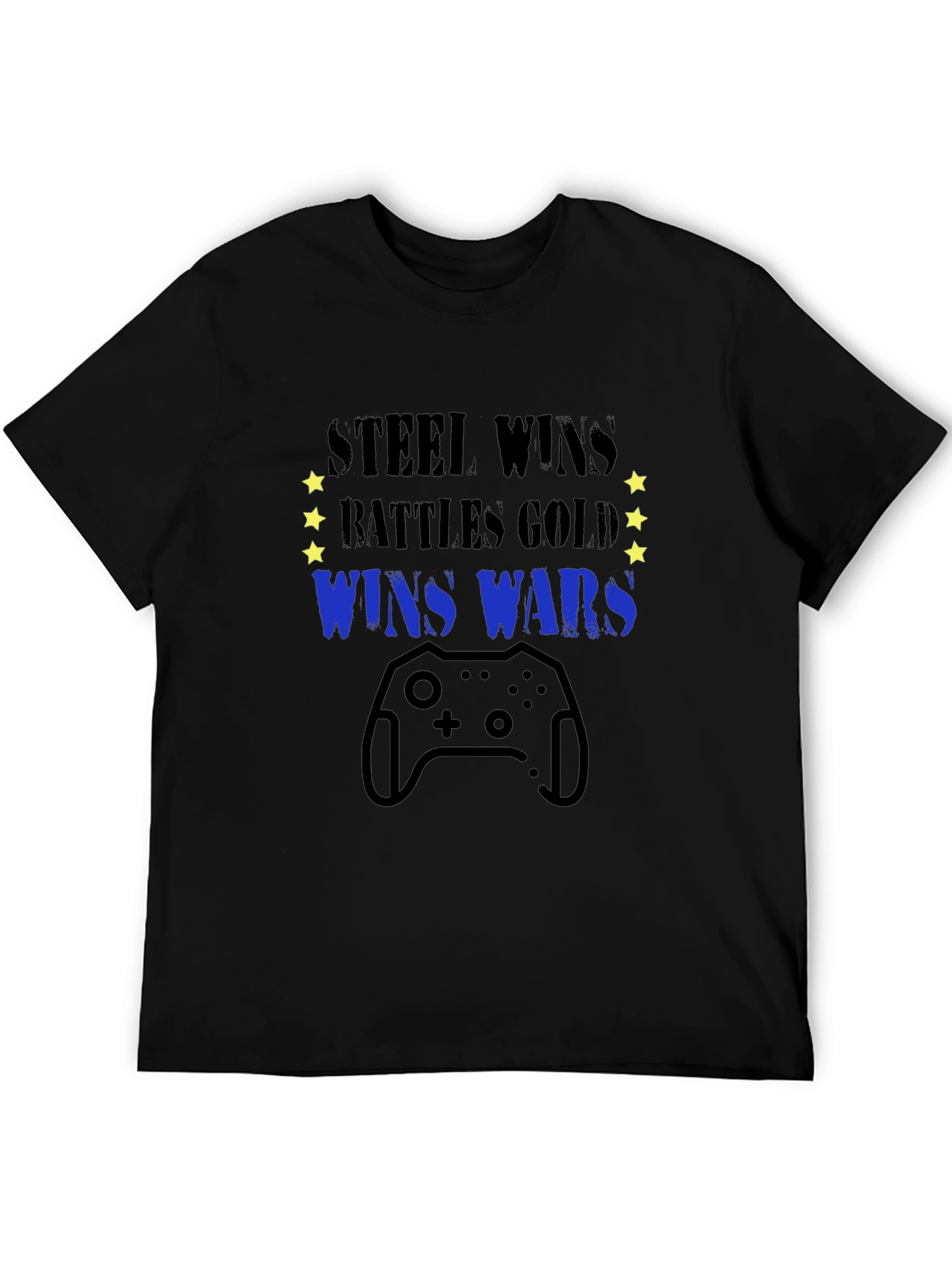 Steel Wins Battles T-Shirt - Gaming Controller Tee