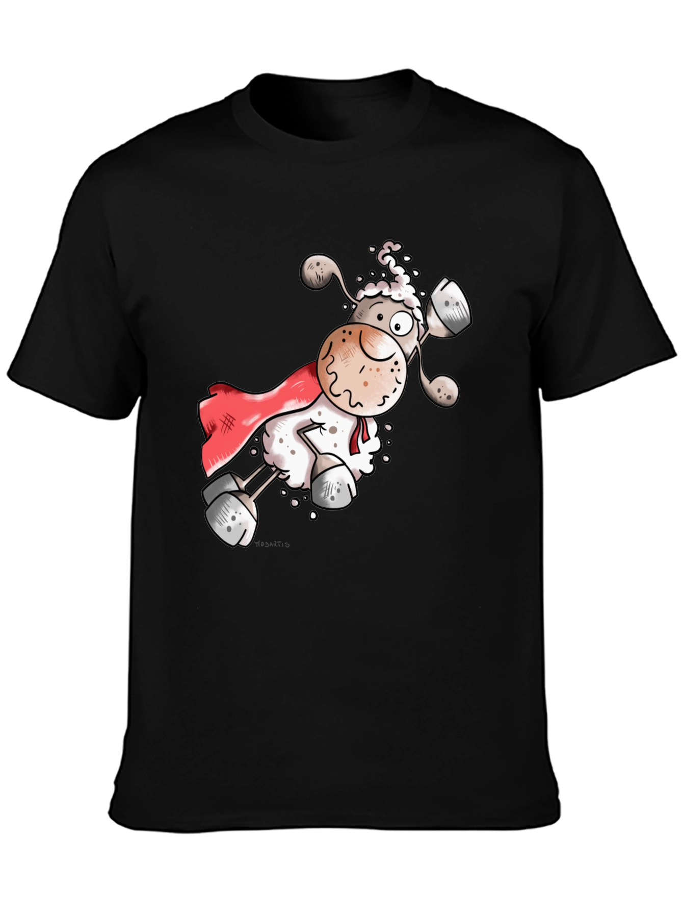 Super Sheep T-Shirt - Black Cotton