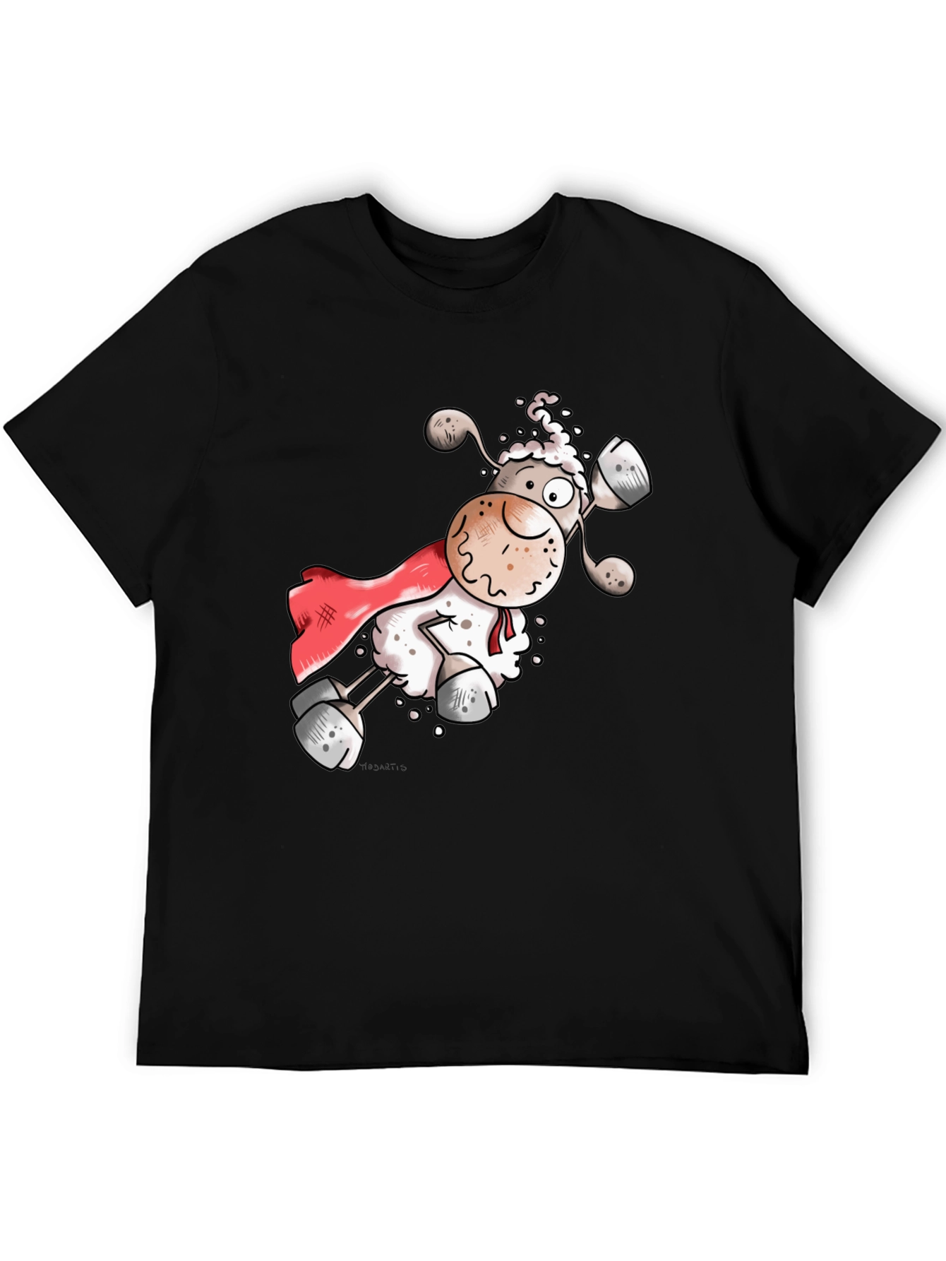 Super Sheep T-Shirt - Black Cotton