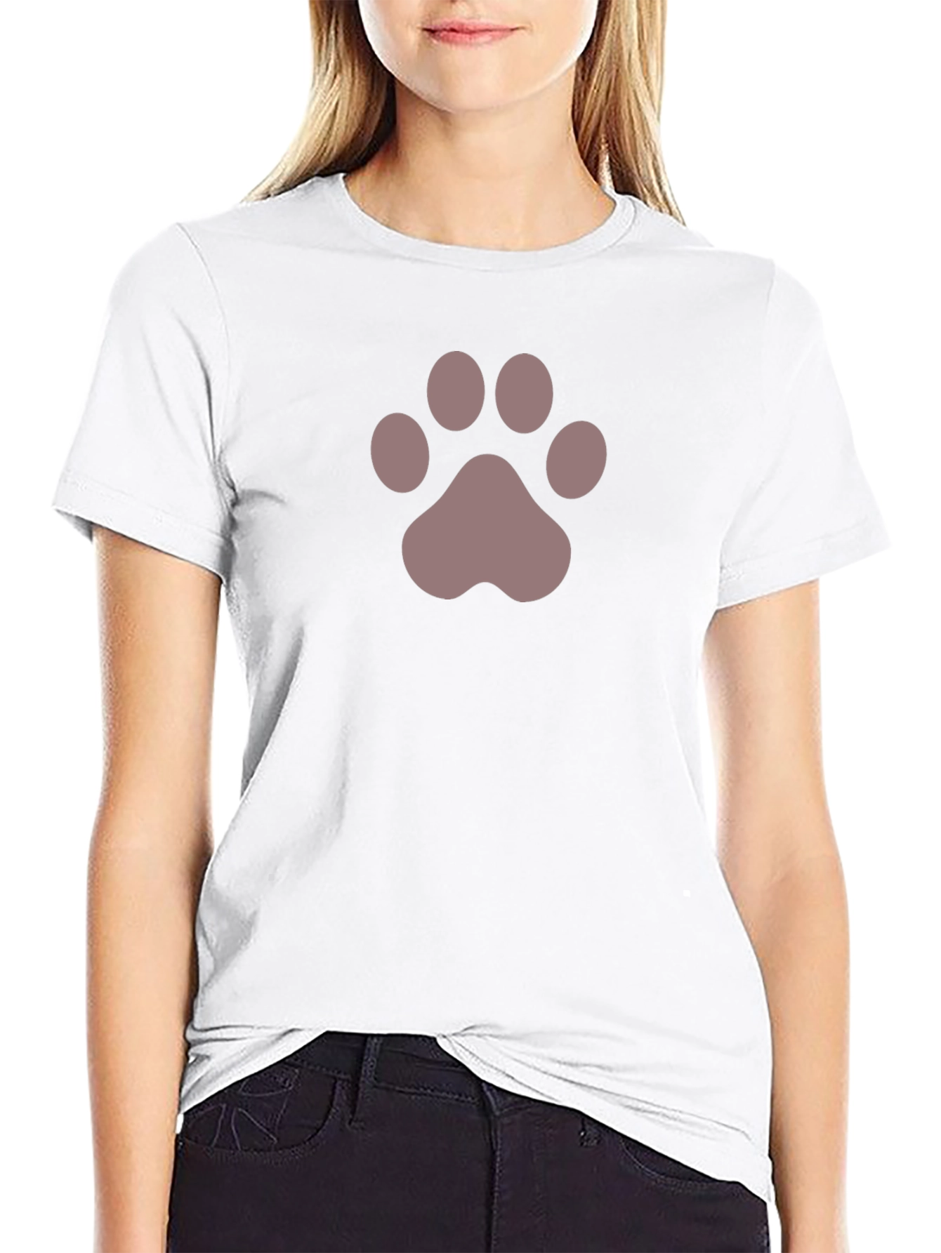 Paw Print Graphic Tee - Black Unisex T-Shirt