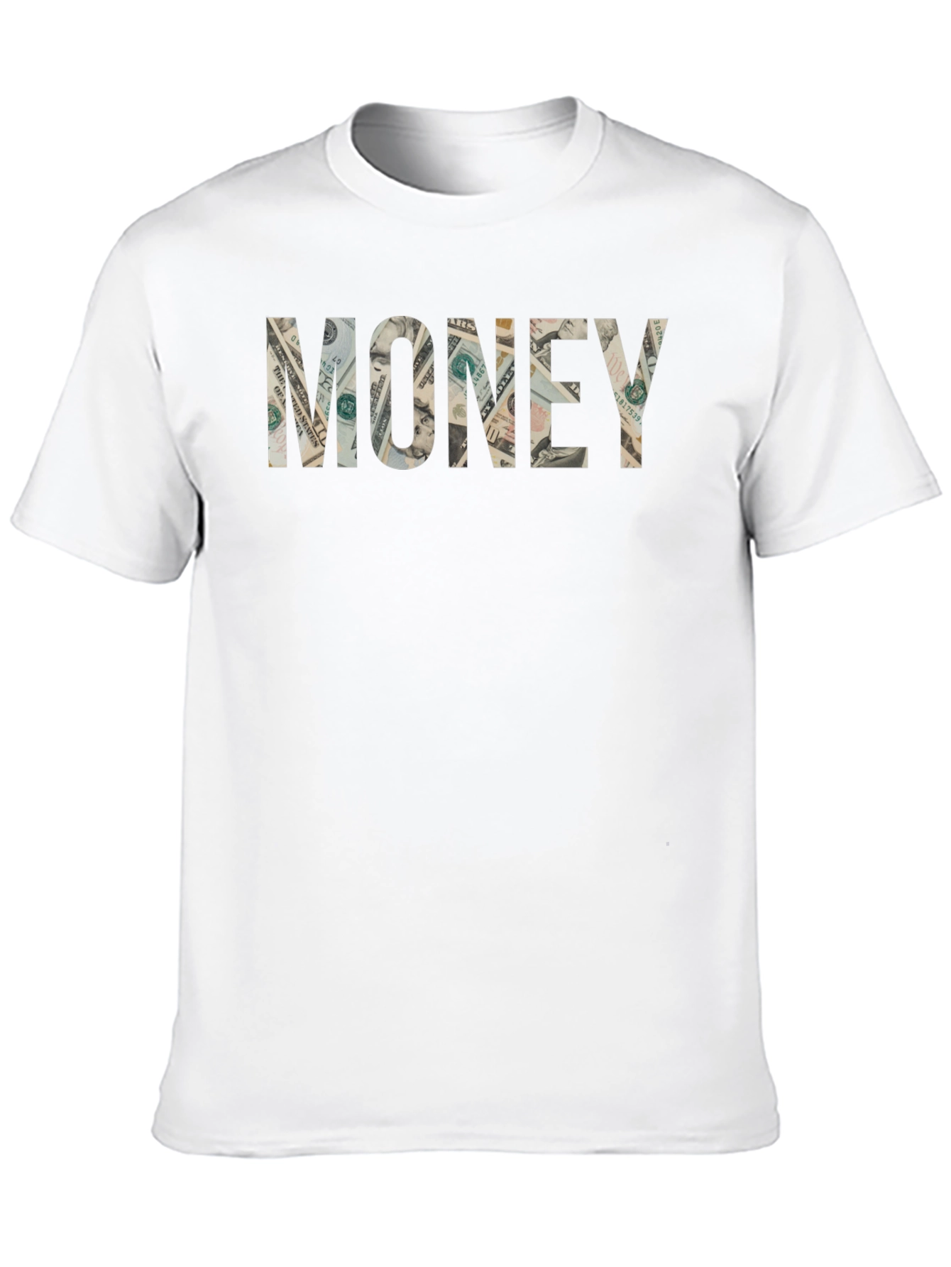 Money Graphic Print Tee - Black Casual T-Shirt