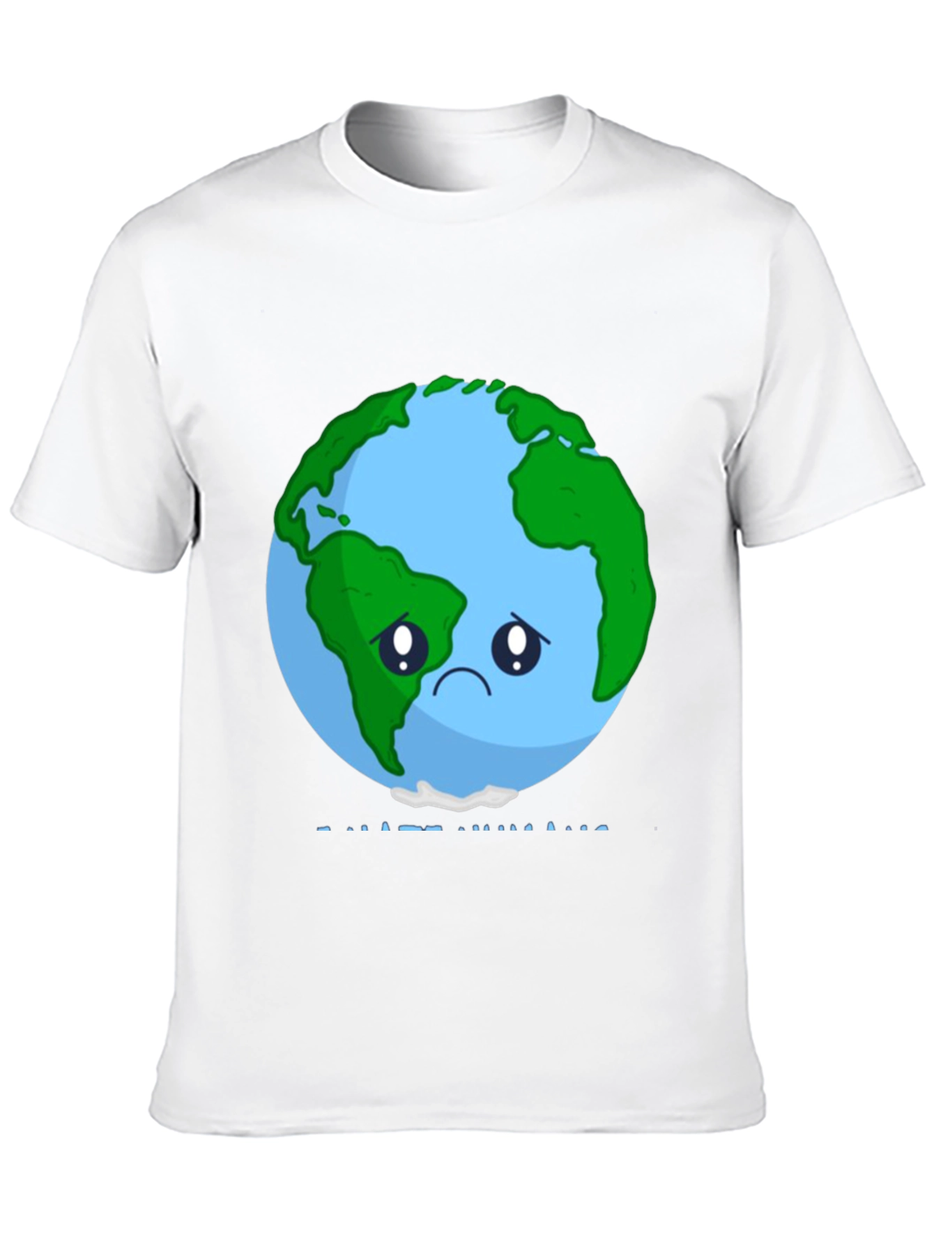 Sad Earth Graphic Tee - Climate Change Awareness T-Shirt