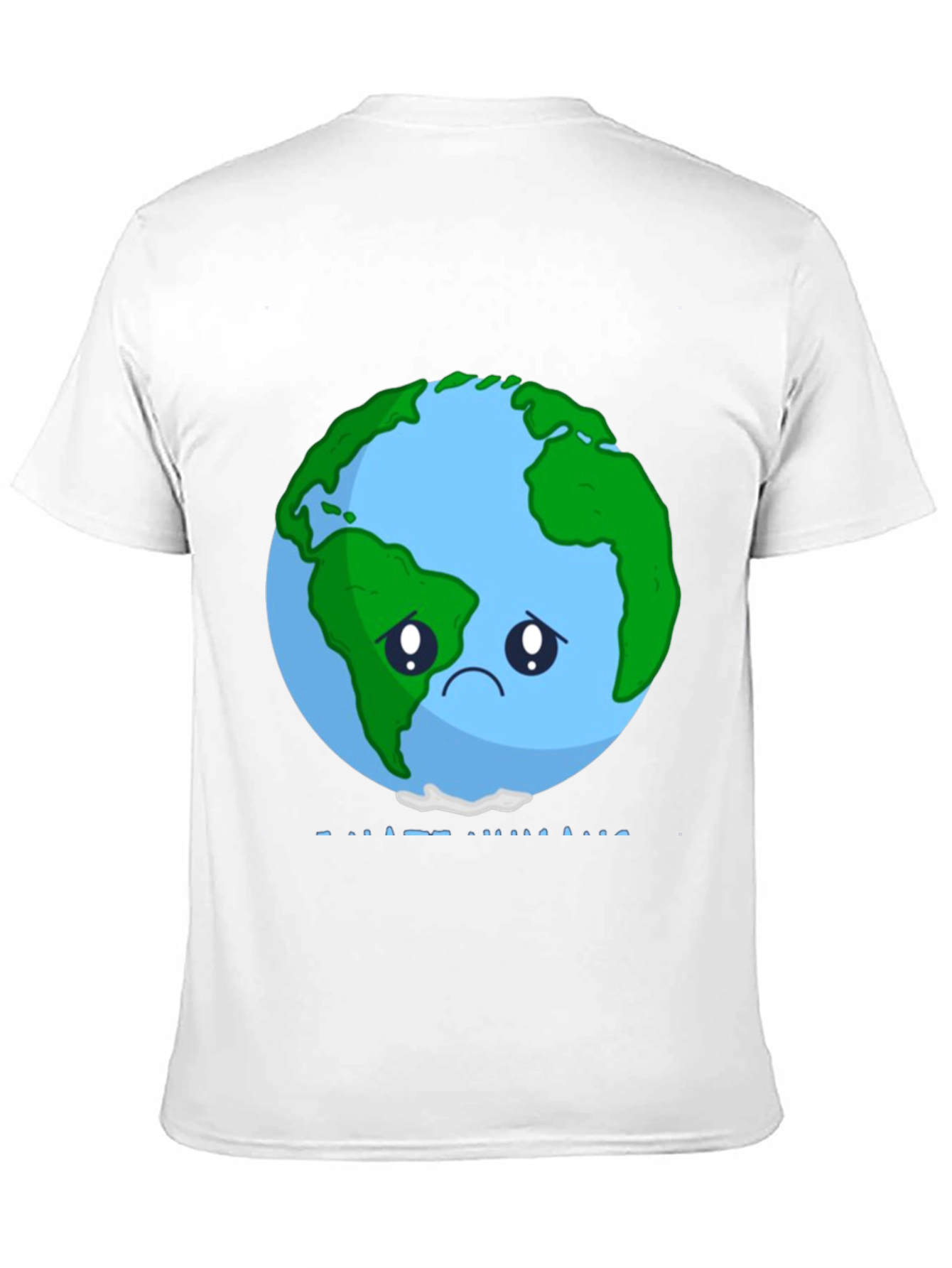 Sad Earth Graphic Tee - Climate Change Awareness T-Shirt