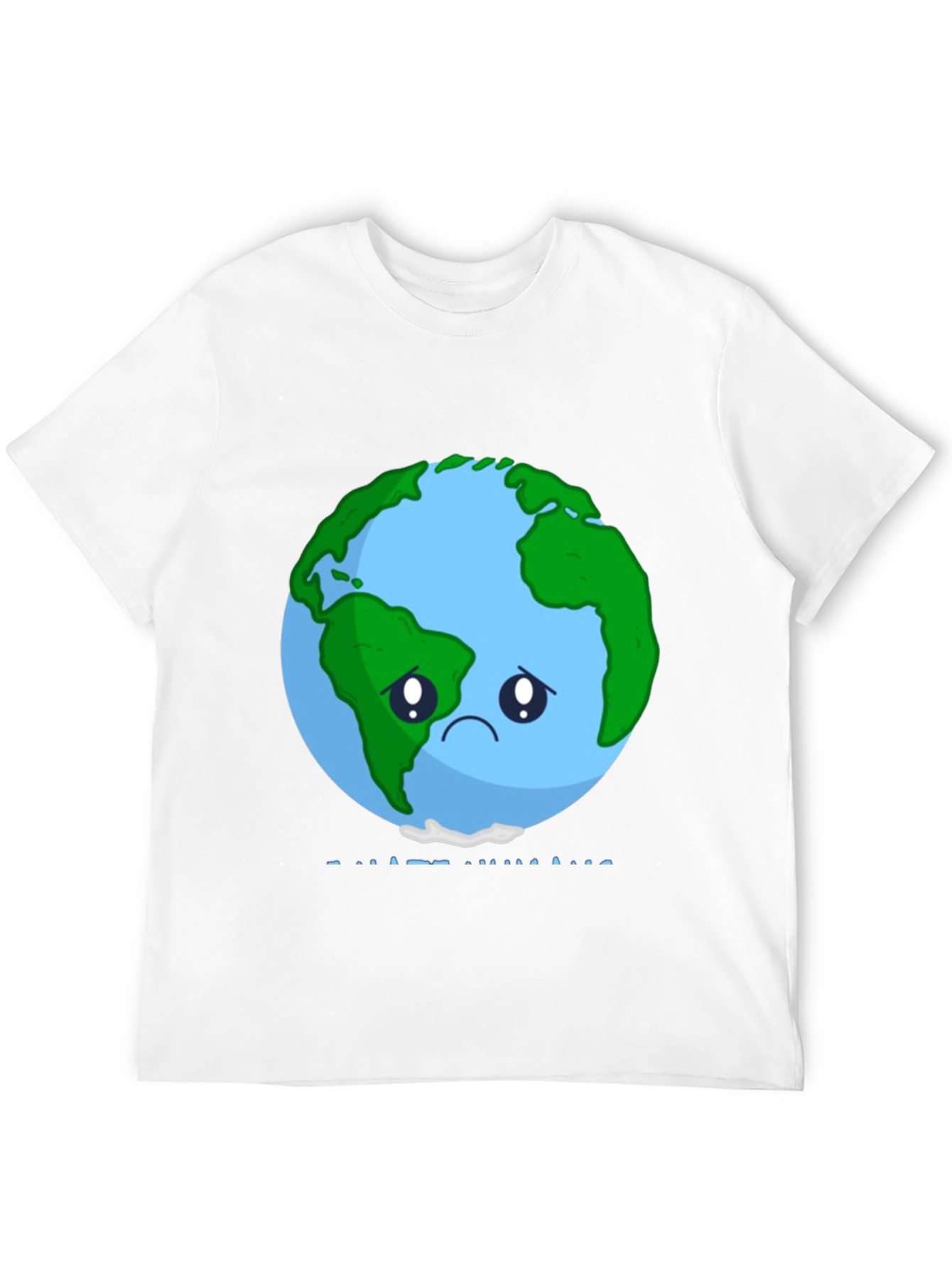 Sad Earth Graphic Tee - Climate Change Awareness T-Shirt