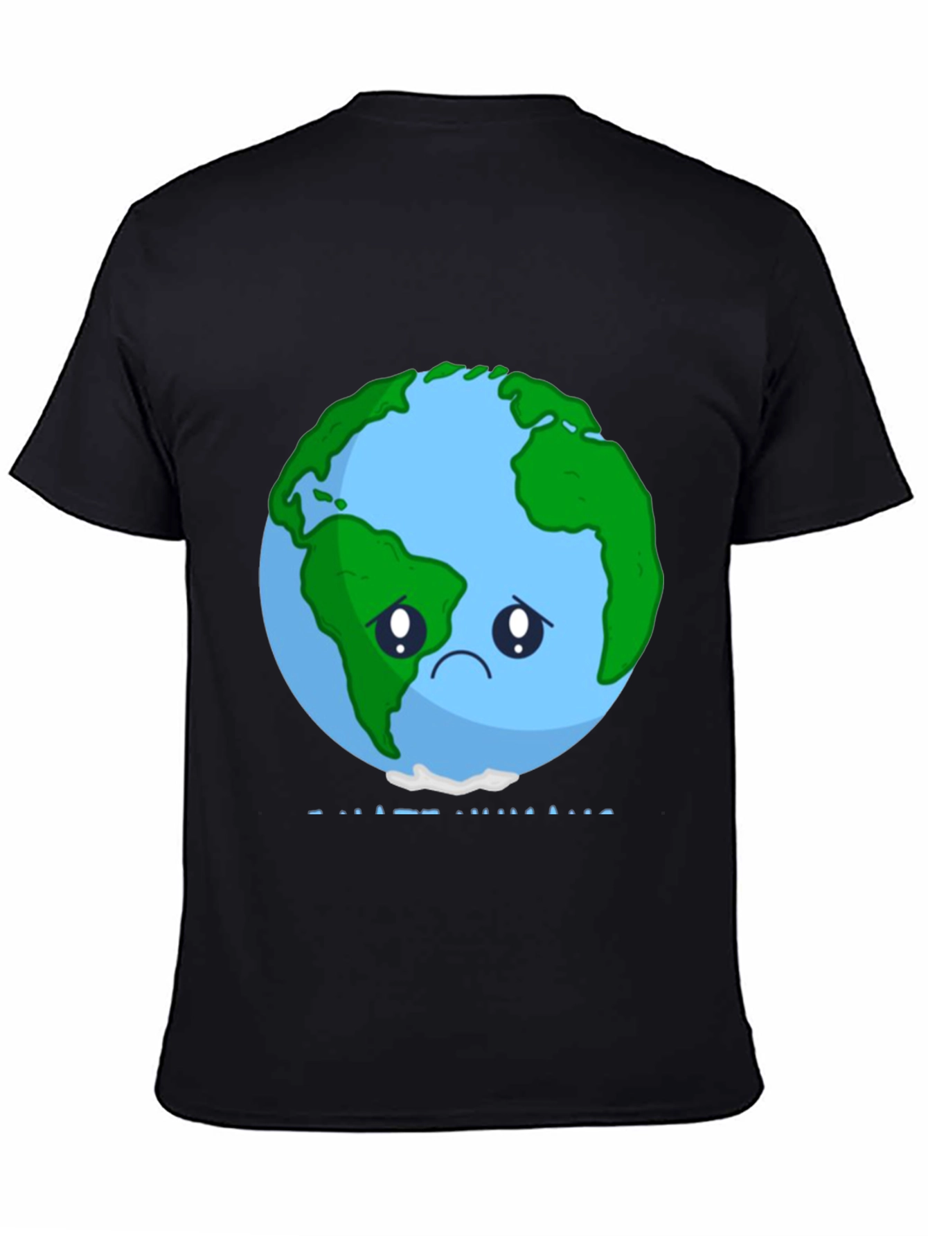 Sad Earth Graphic Tee - Climate Change Awareness T-Shirt