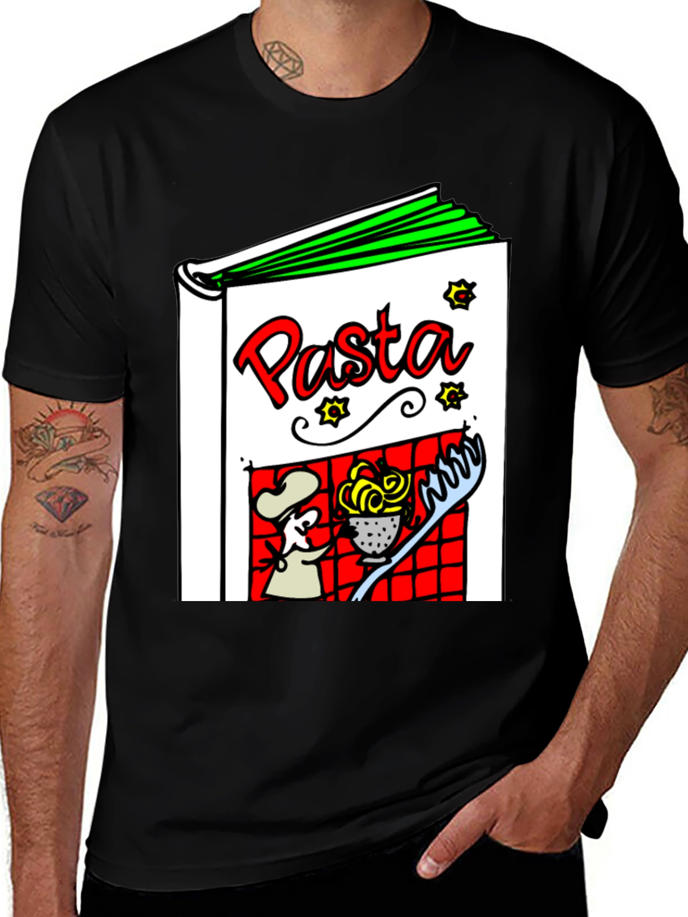 Pasta Cookbook Graphic T-Shirt - Unisex