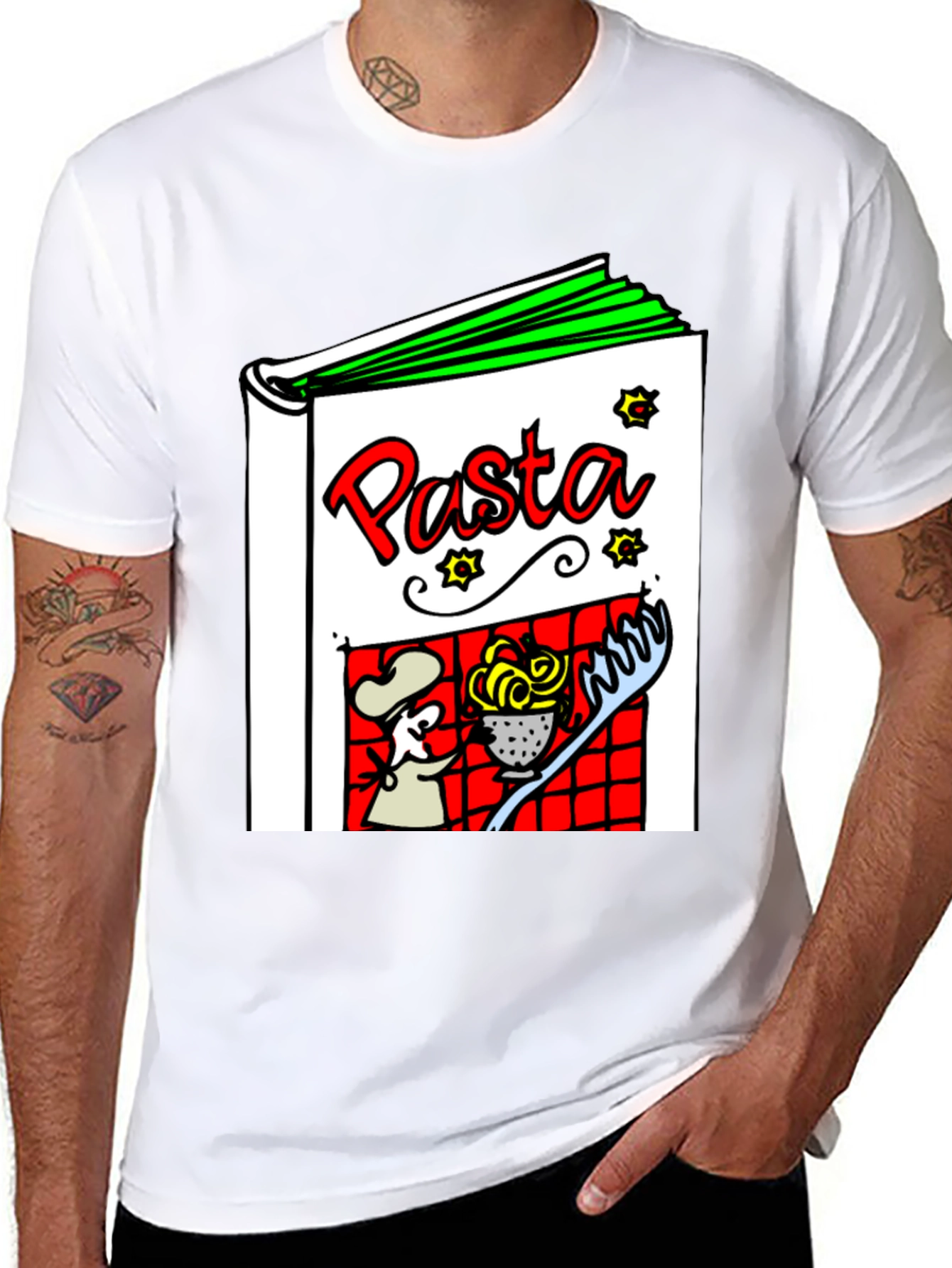 Pasta Cookbook Graphic T-Shirt - Unisex