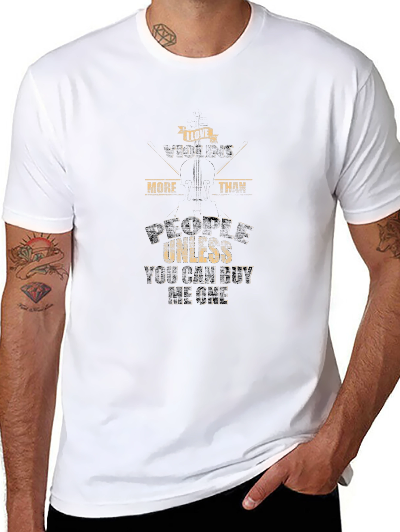 I Love Violins T-Shirt - Funny Musician Tee