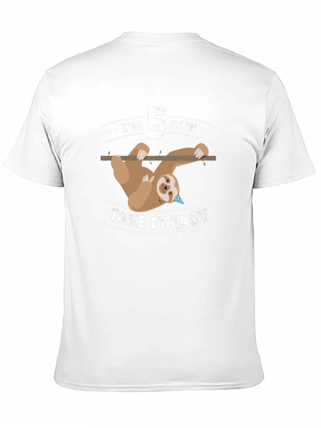 Im 5 Now Take It Easy Sloth Birthday T-Shirt