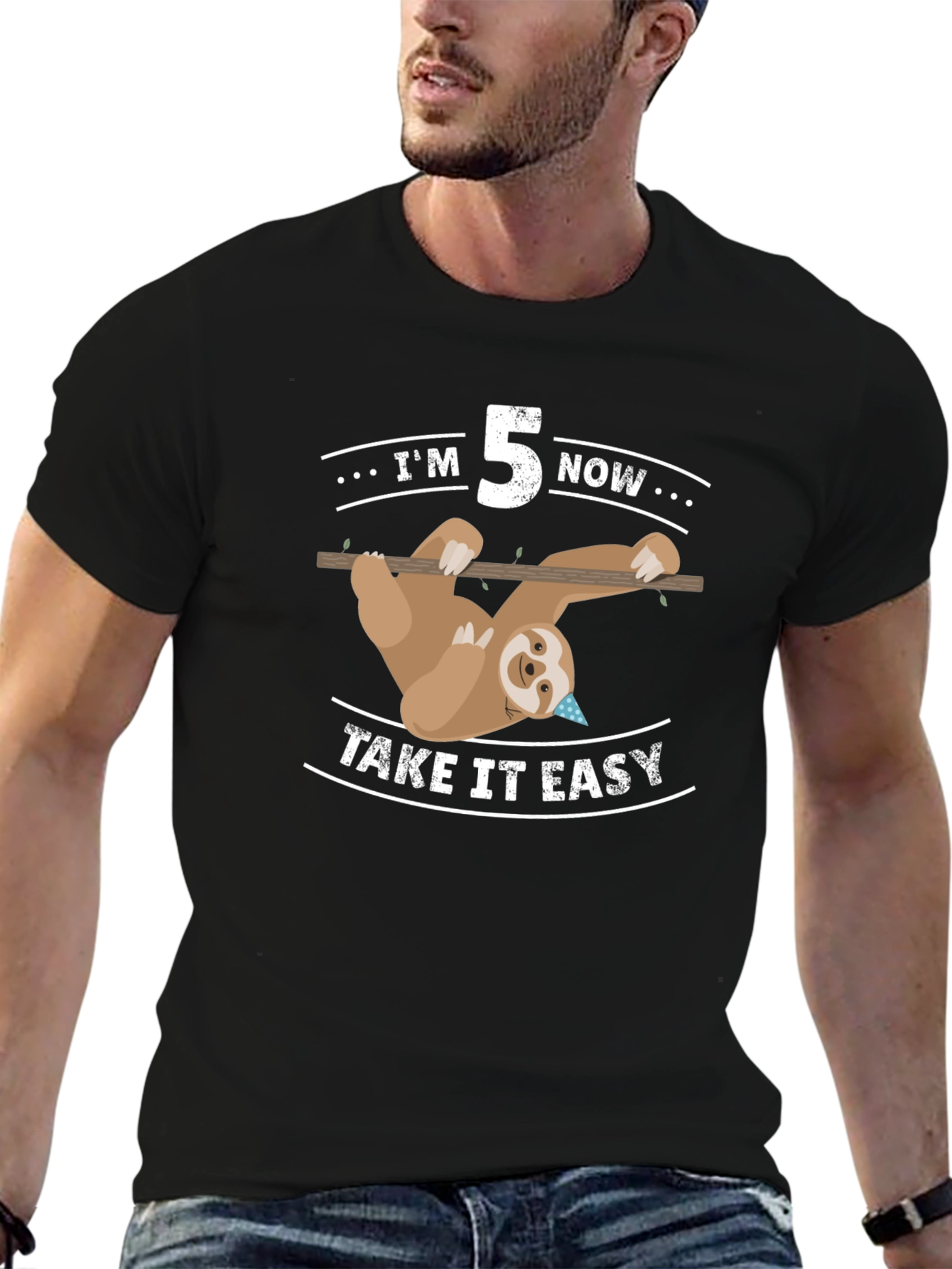 Im 5 Now Take It Easy Sloth Birthday T-Shirt