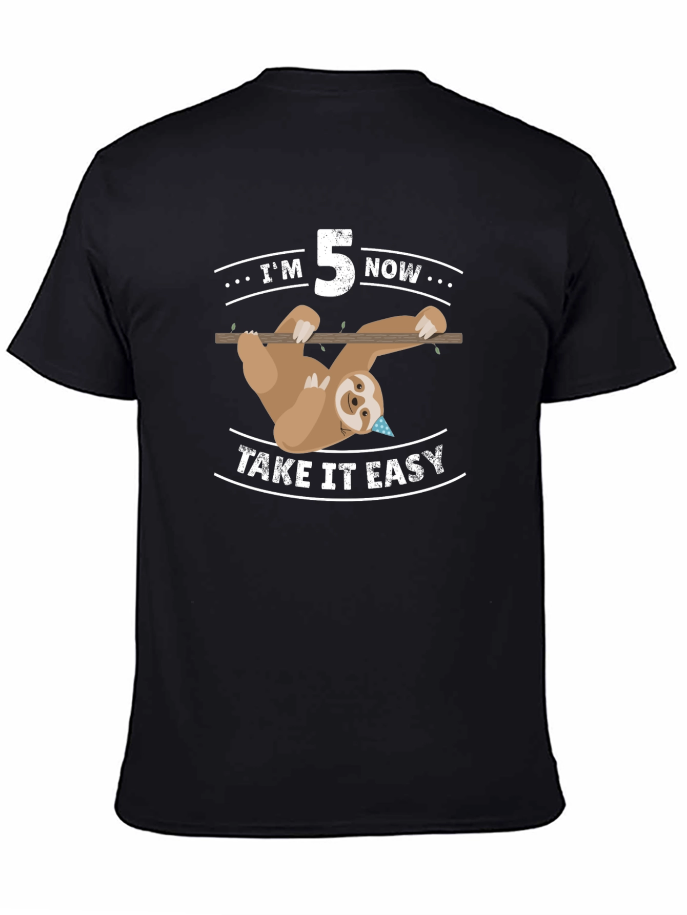 Im 5 Now Take It Easy Sloth Birthday T-Shirt