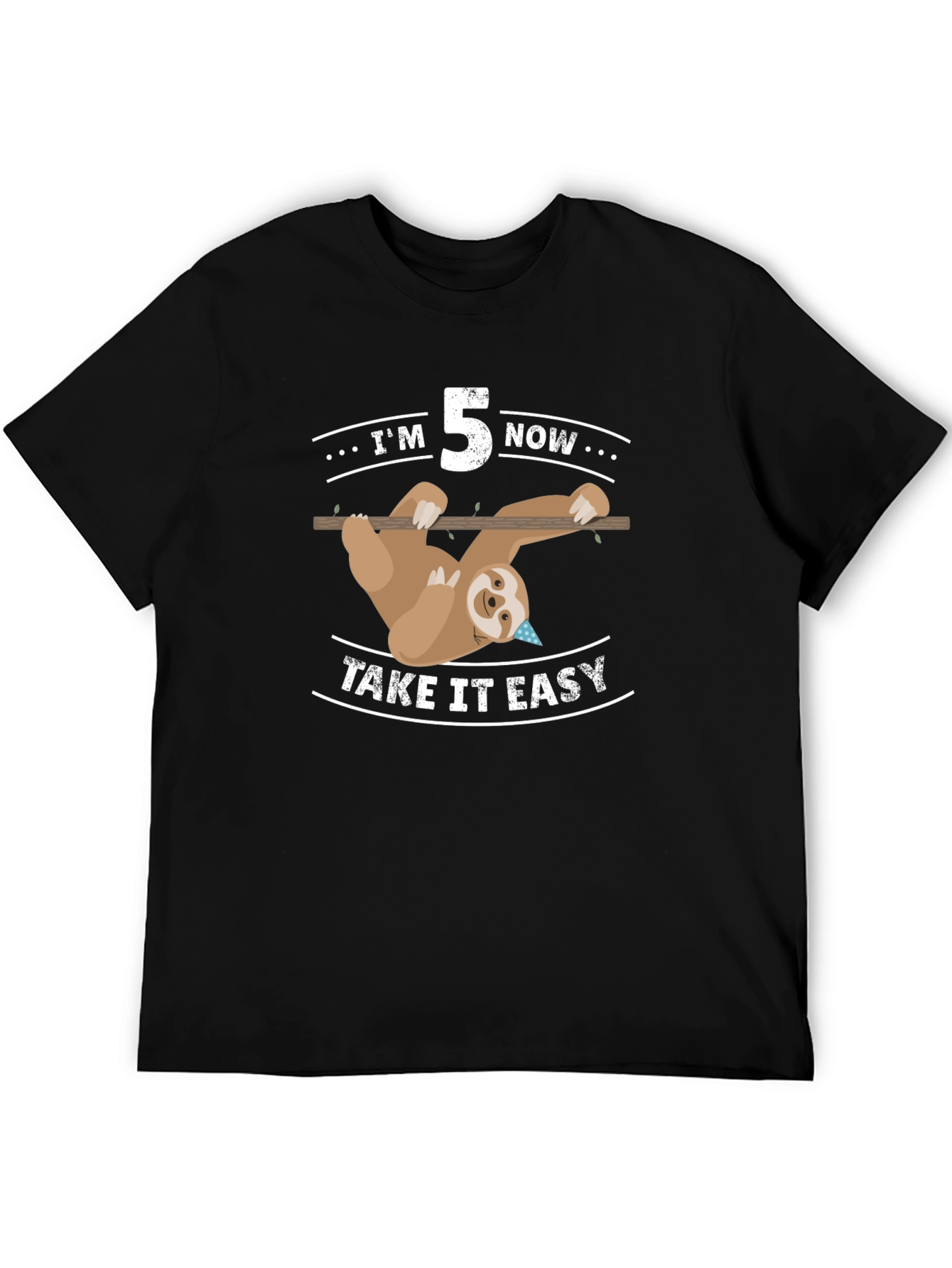 Im 5 Now Take It Easy Sloth Birthday T-Shirt