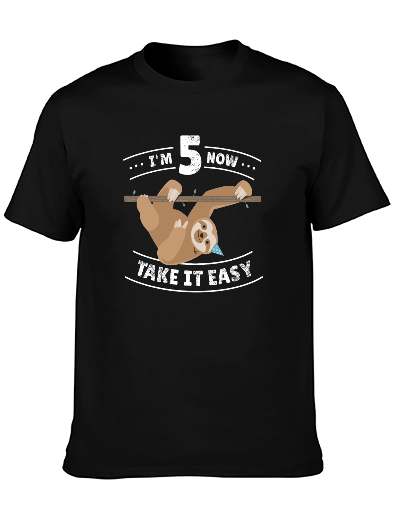 Im 5 Now Take It Easy Sloth Birthday T-Shirt