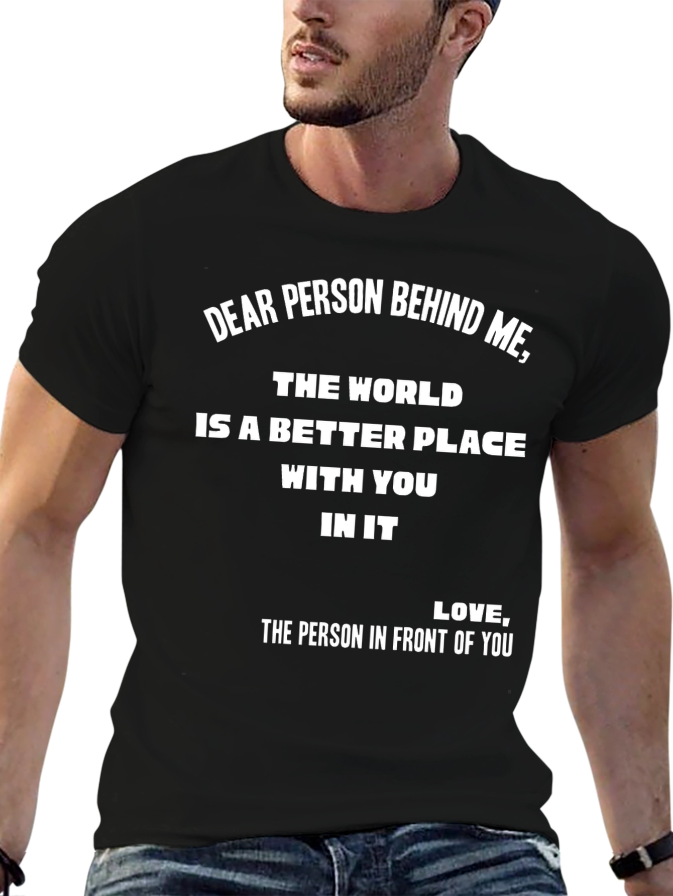 Dear Person Behind Me Graphic Tee - Black