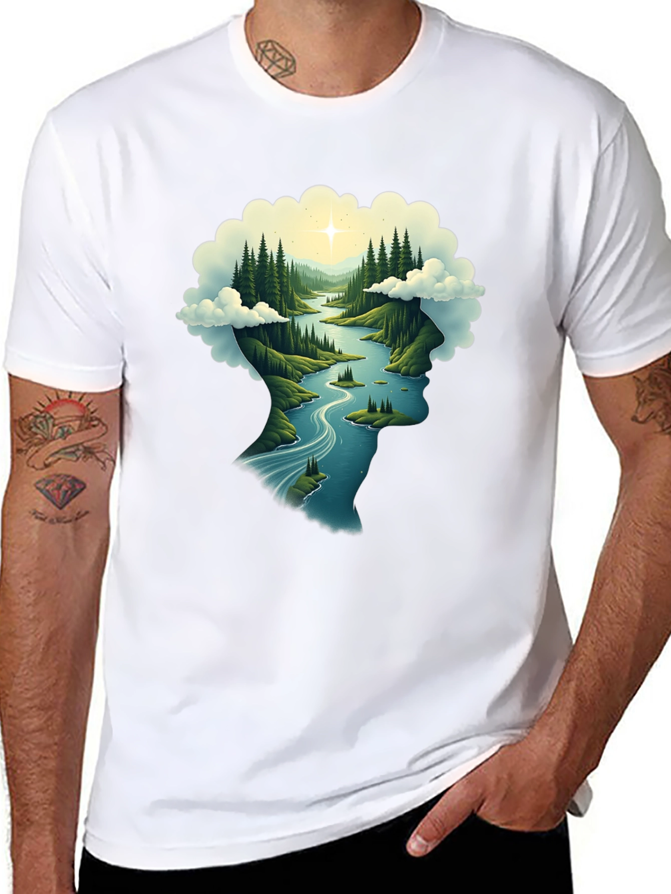 Nature Mind Black T-Shirt