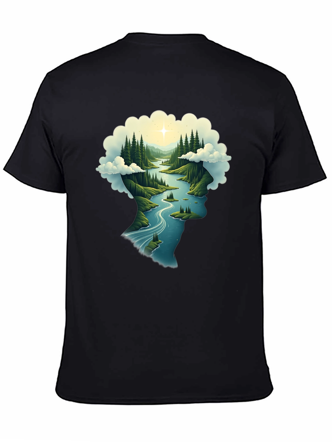 Nature Mind Black T-Shirt
