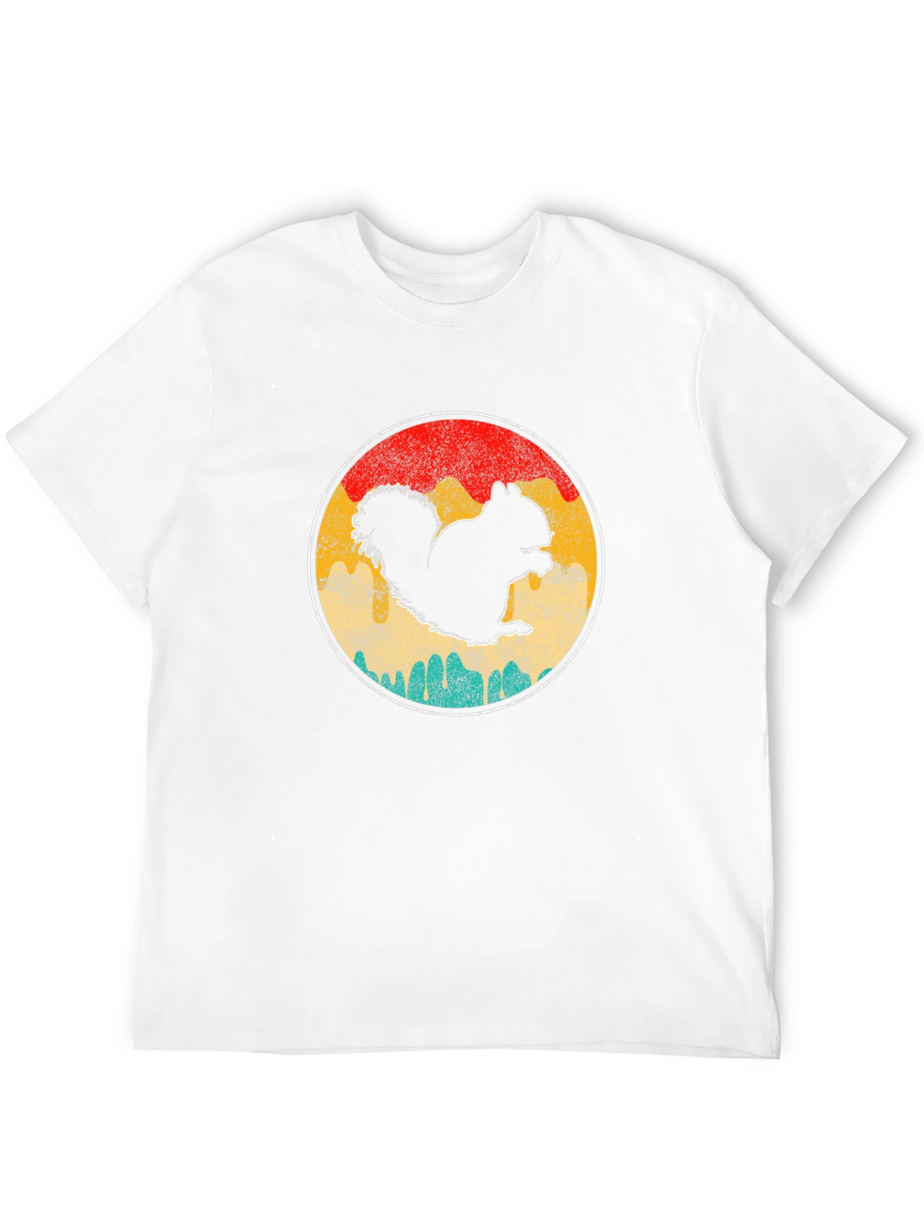 Squirrel Silhouette Retro T-Shirt