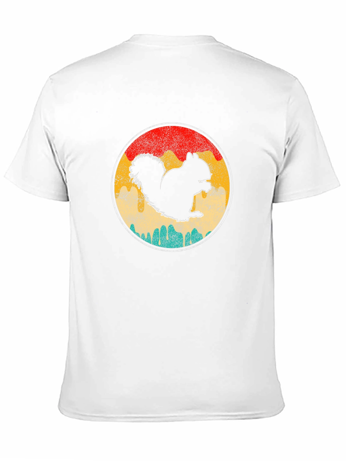 Squirrel Silhouette Retro T-Shirt