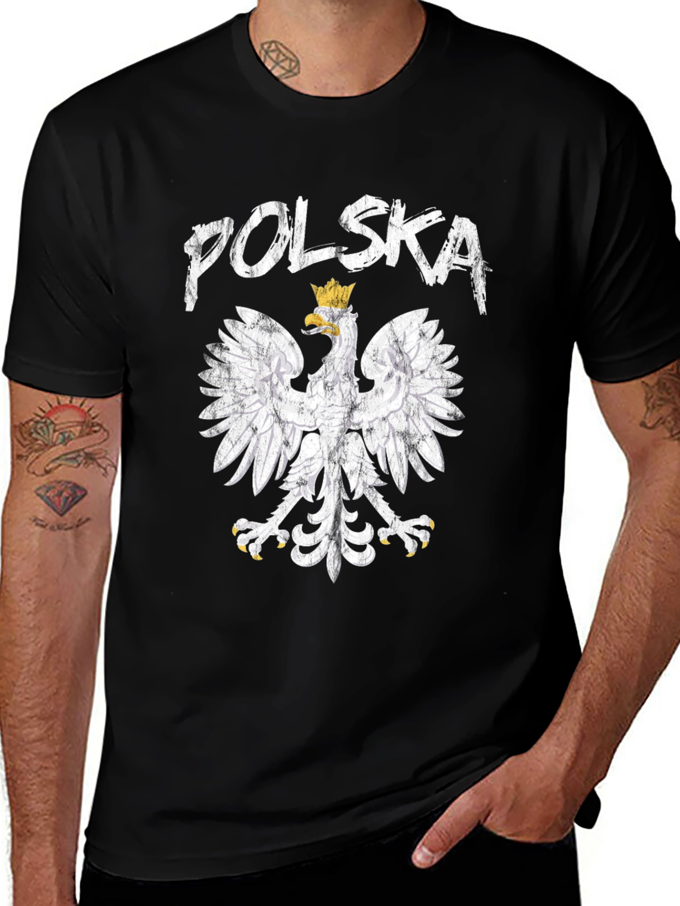 Poland Eagle Crest Black T-Shirt