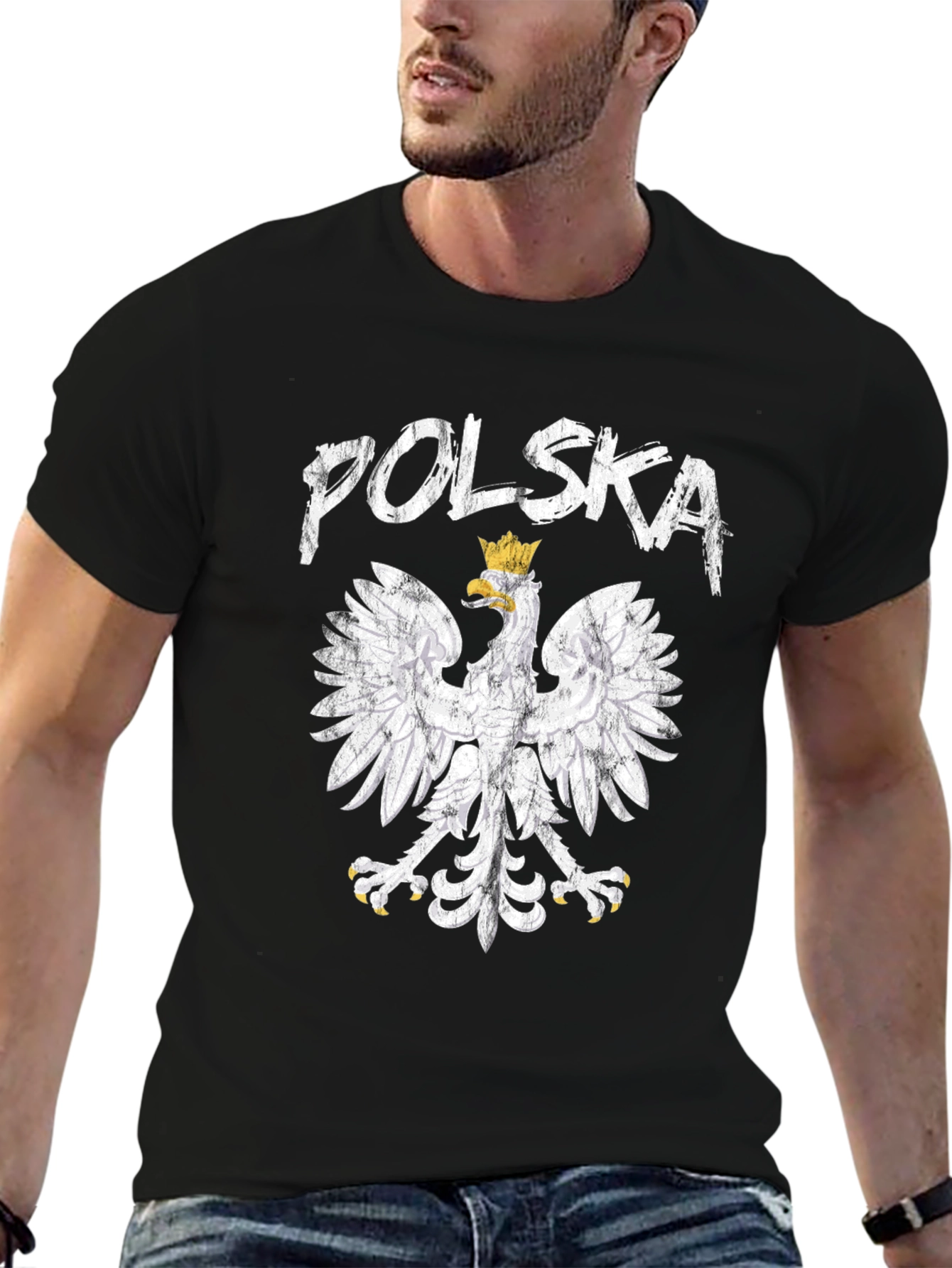Poland Eagle Crest Black T-Shirt