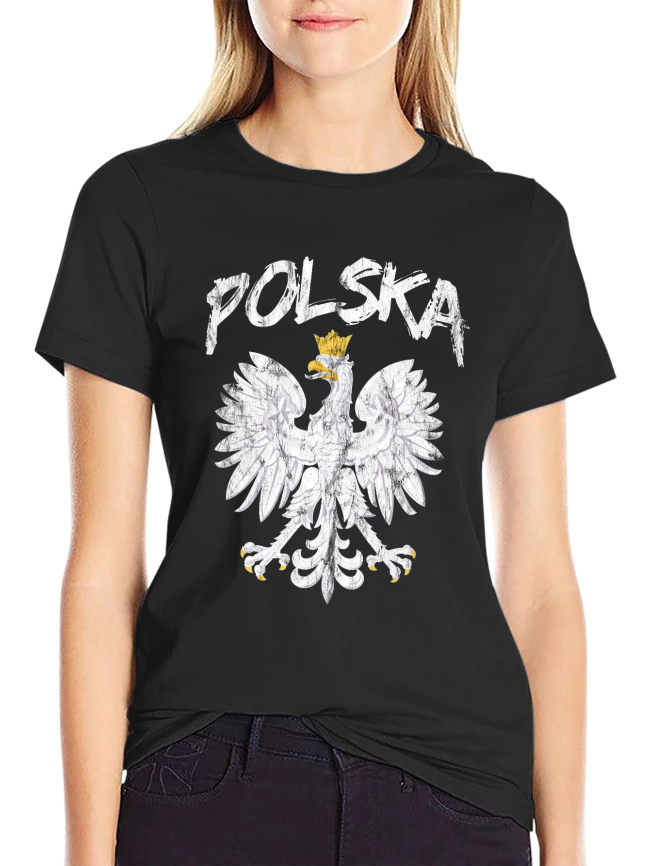 Poland Eagle Crest Black T-Shirt