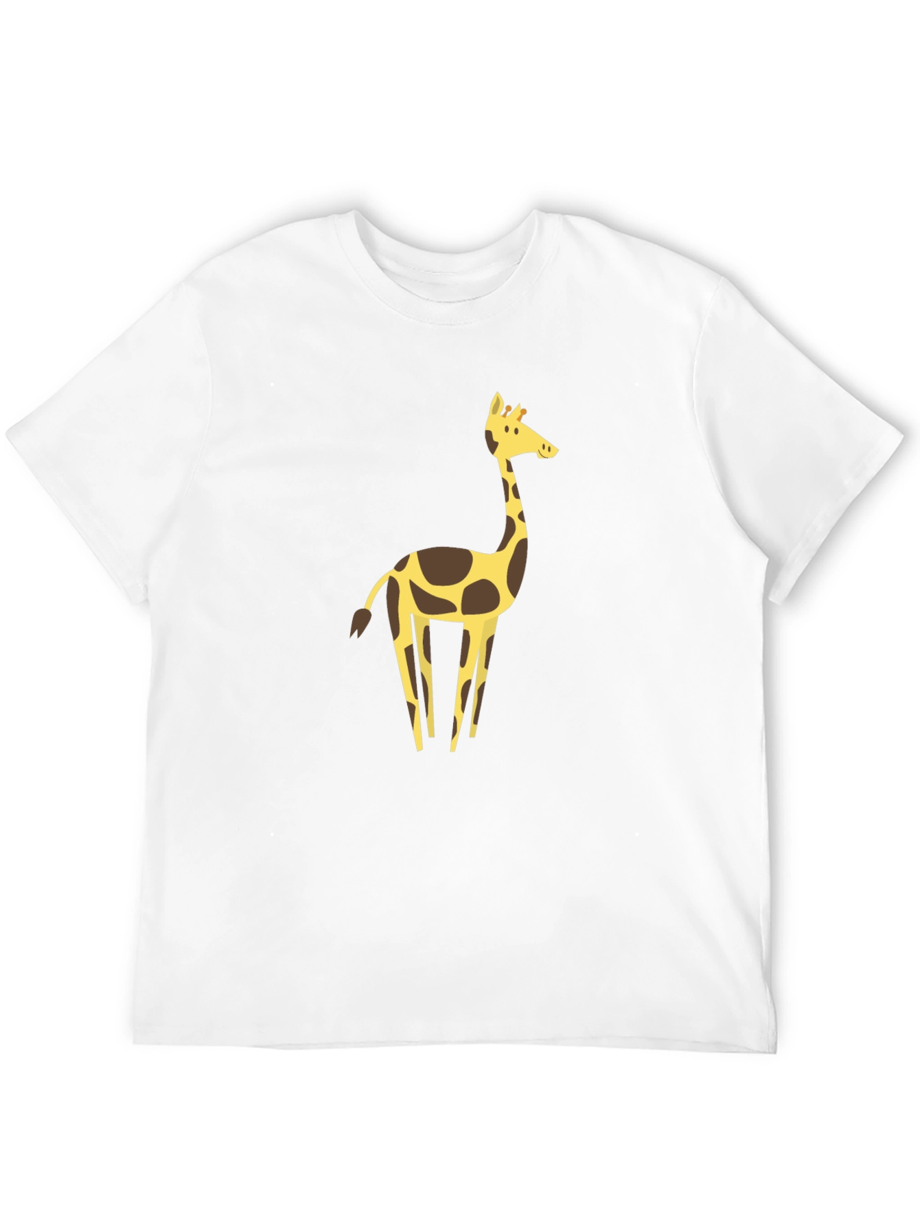 Giraffe Graphic Tee - Black Cotton Blend Shirt