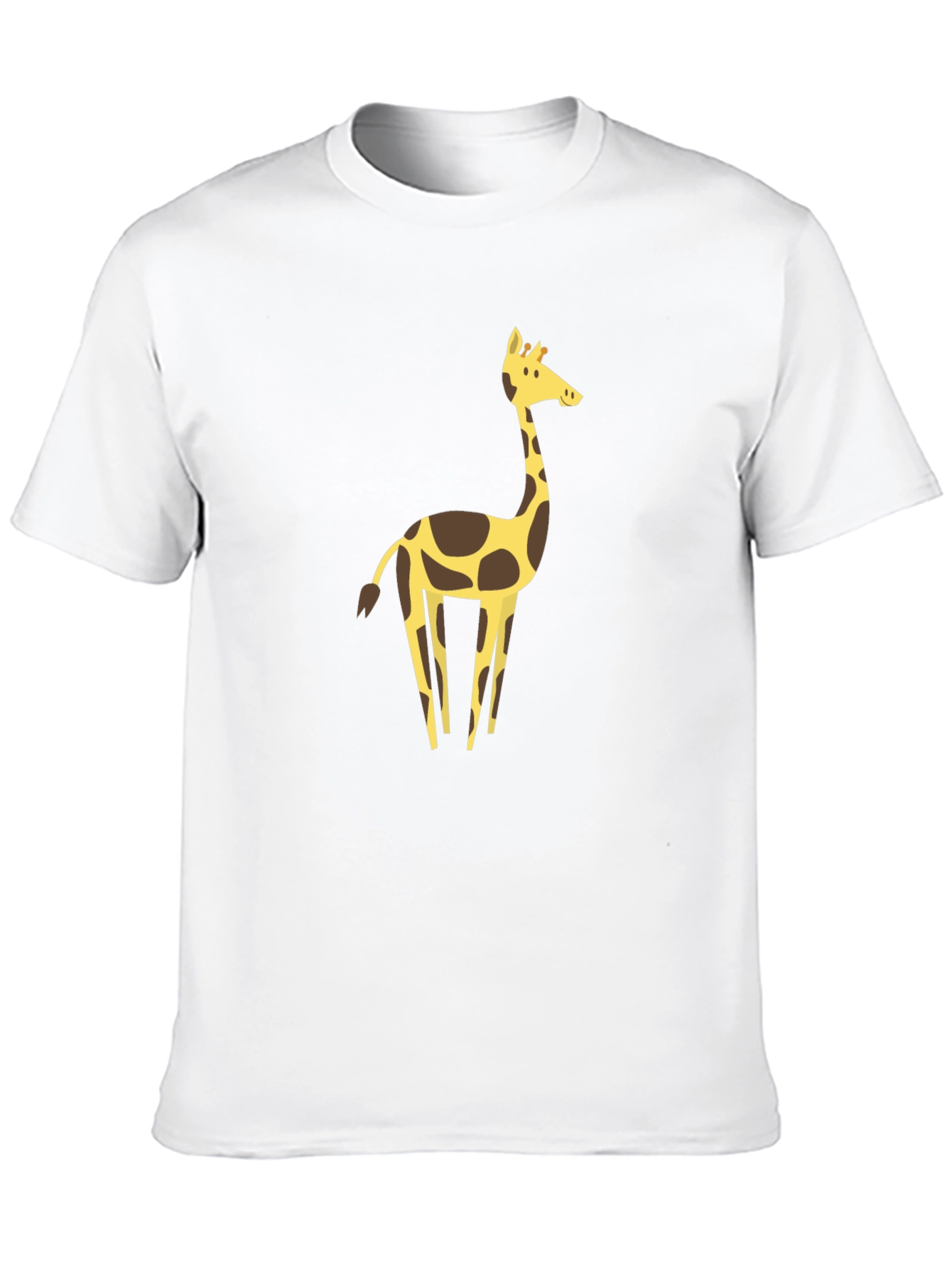 Giraffe Graphic Tee - Black Cotton Blend Shirt