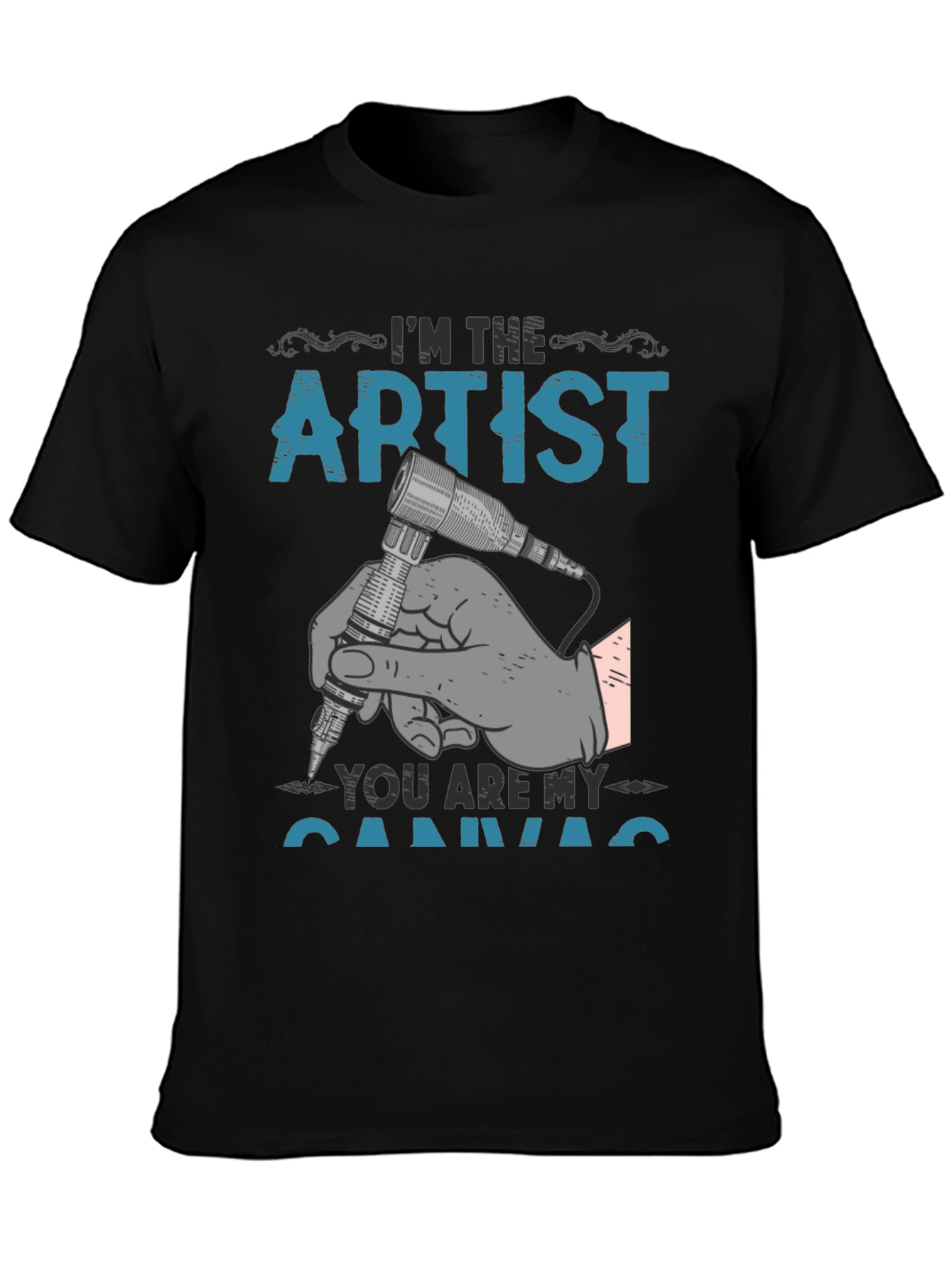 Artist Canvas Graphic T-Shirt - Tattoo Style