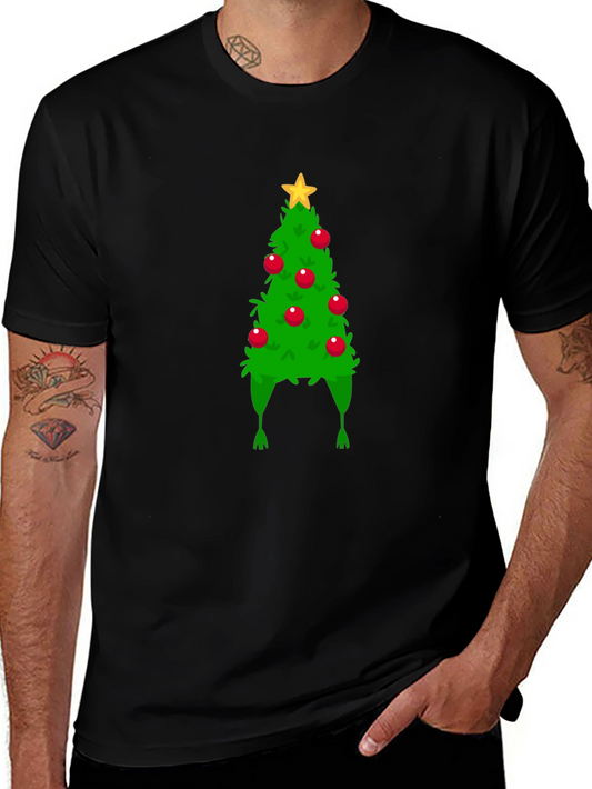 Christmas Tree Hat Graphic Tee - Holiday Fun!