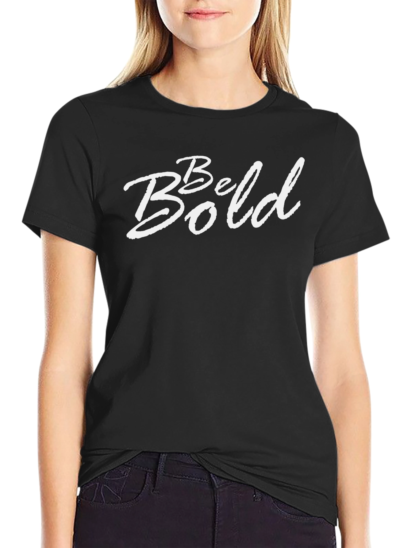 Be Bold Black Graphic T-Shirt