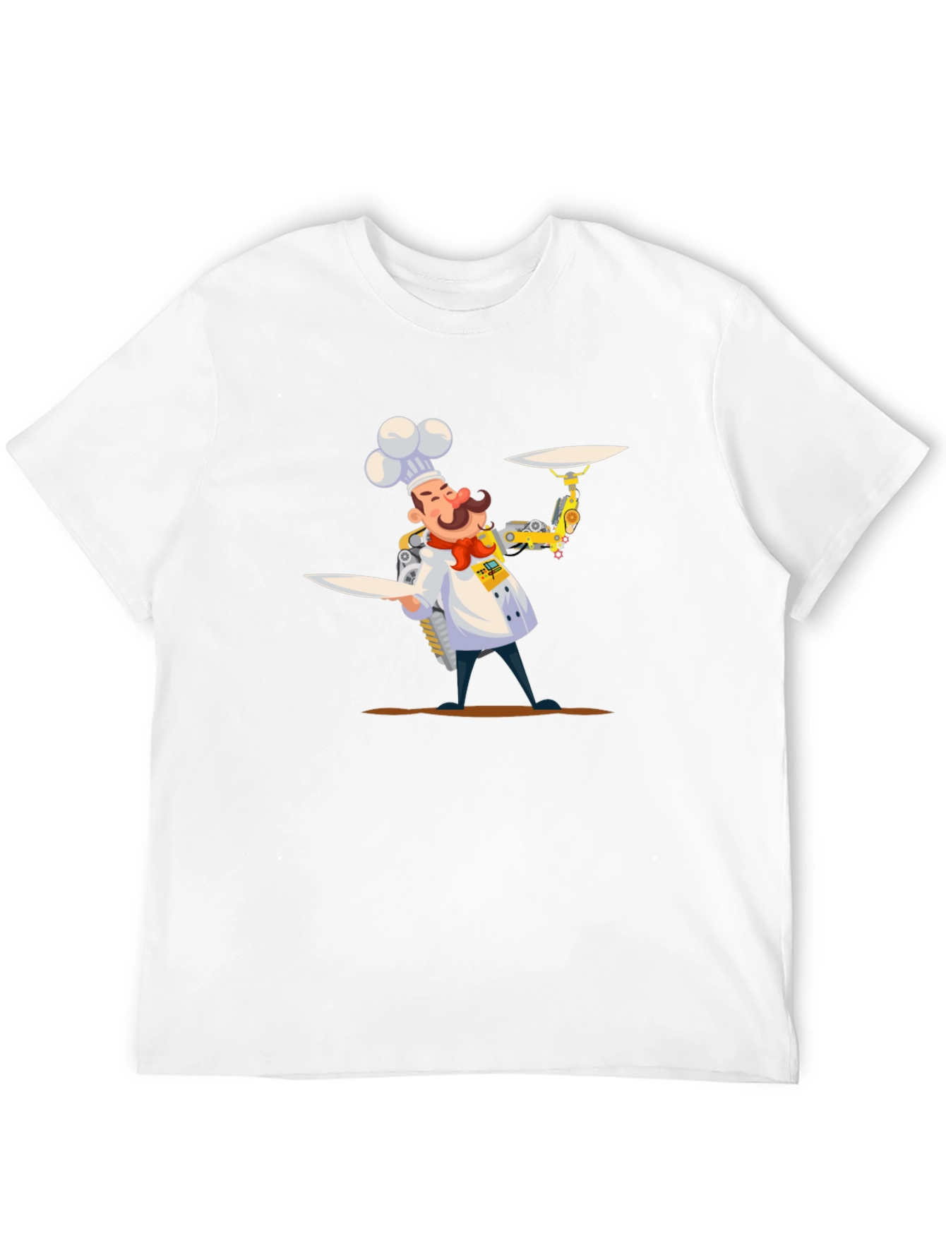 Chef Robot Graphic Tee - Black Cotton T-Shirt