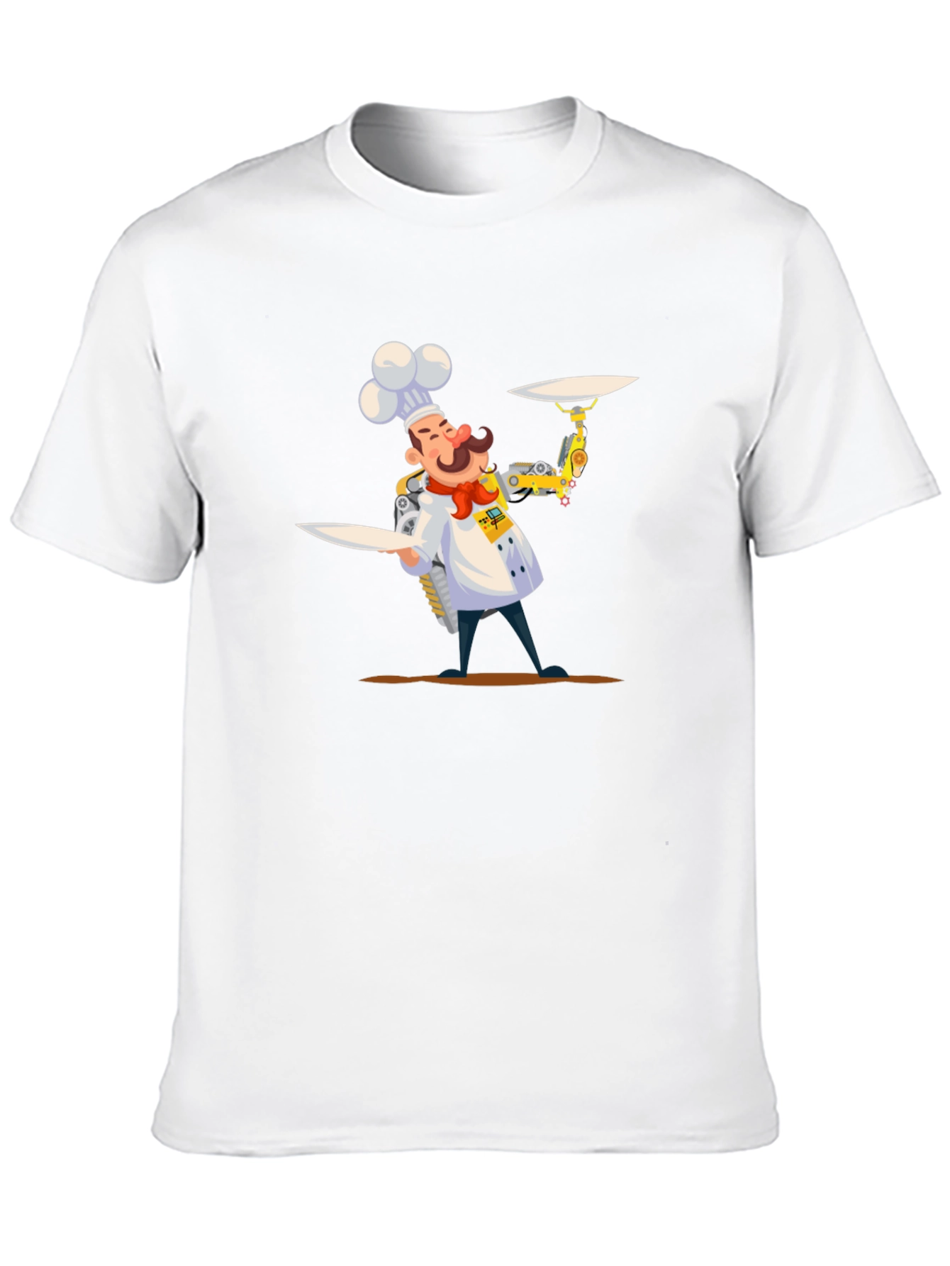 Chef Robot Graphic Tee - Black Cotton T-Shirt