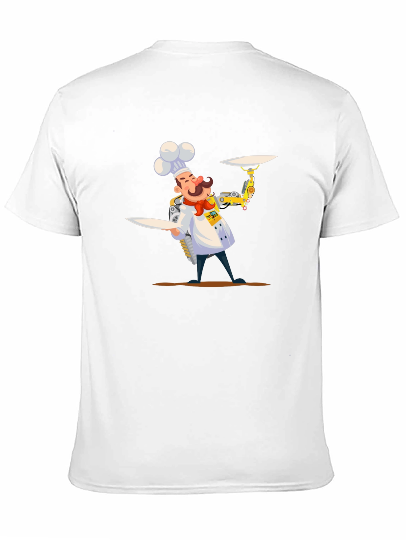 Chef Robot Graphic Tee - Black Cotton T-Shirt