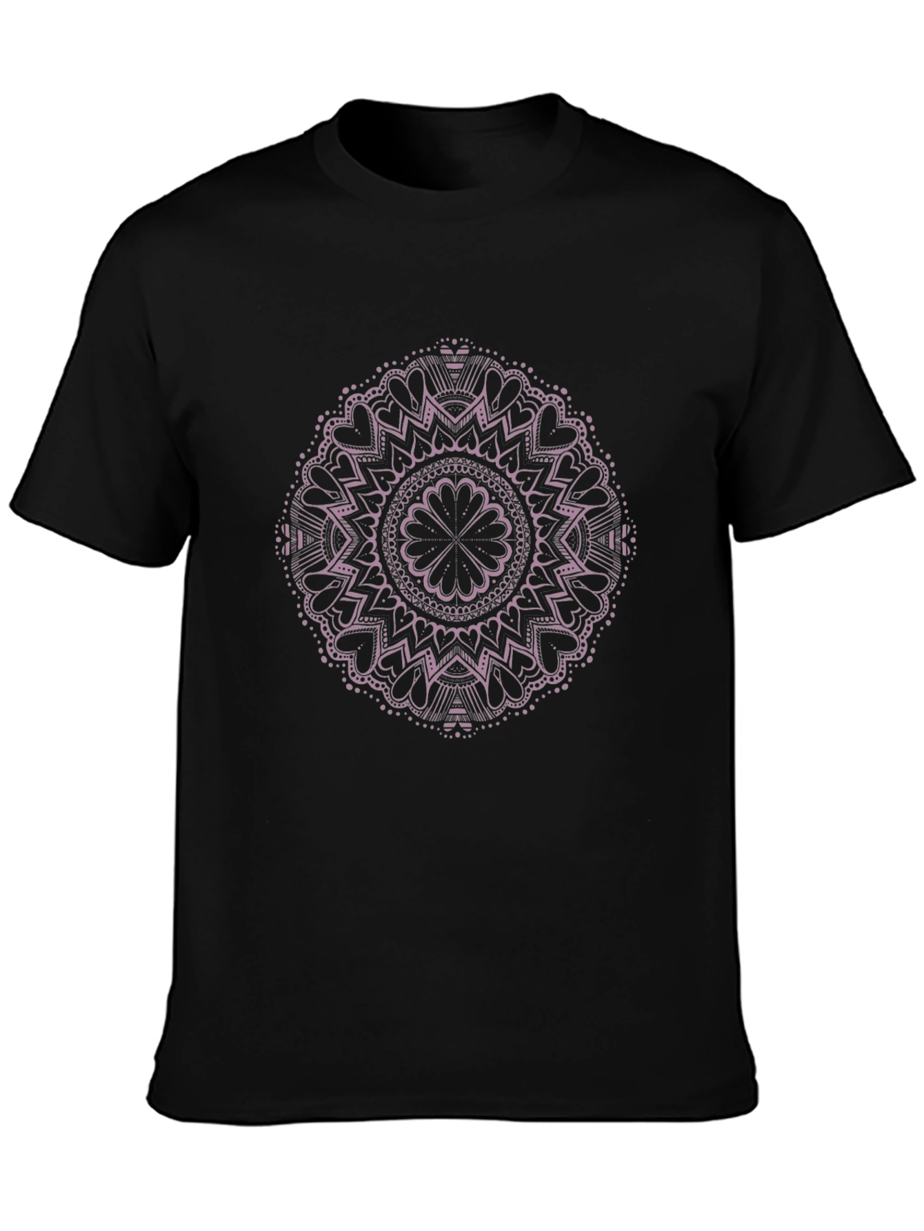 Clover Mandala Graphic Tee - Black