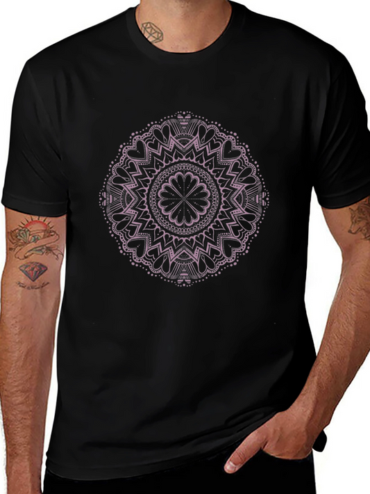 Clover Mandala Graphic Tee - Black