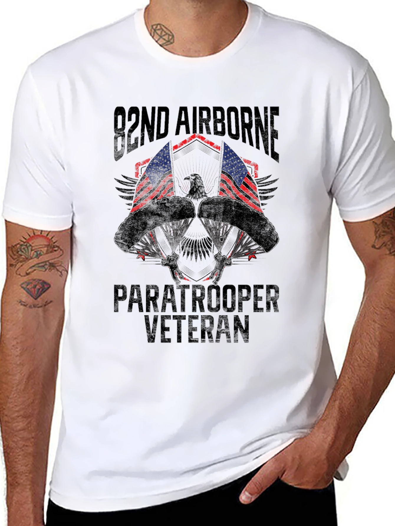 82nd Airborne Paratrooper Veteran T-Shirt