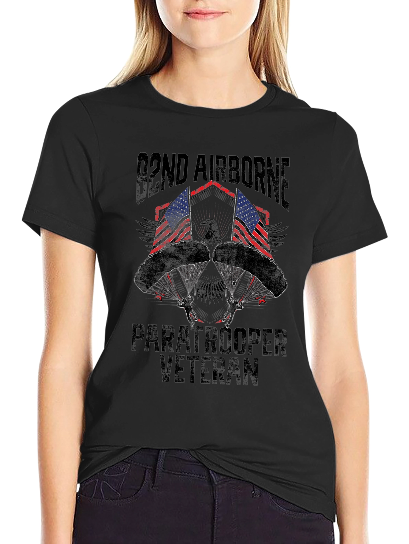 82nd Airborne Paratrooper Veteran T-Shirt