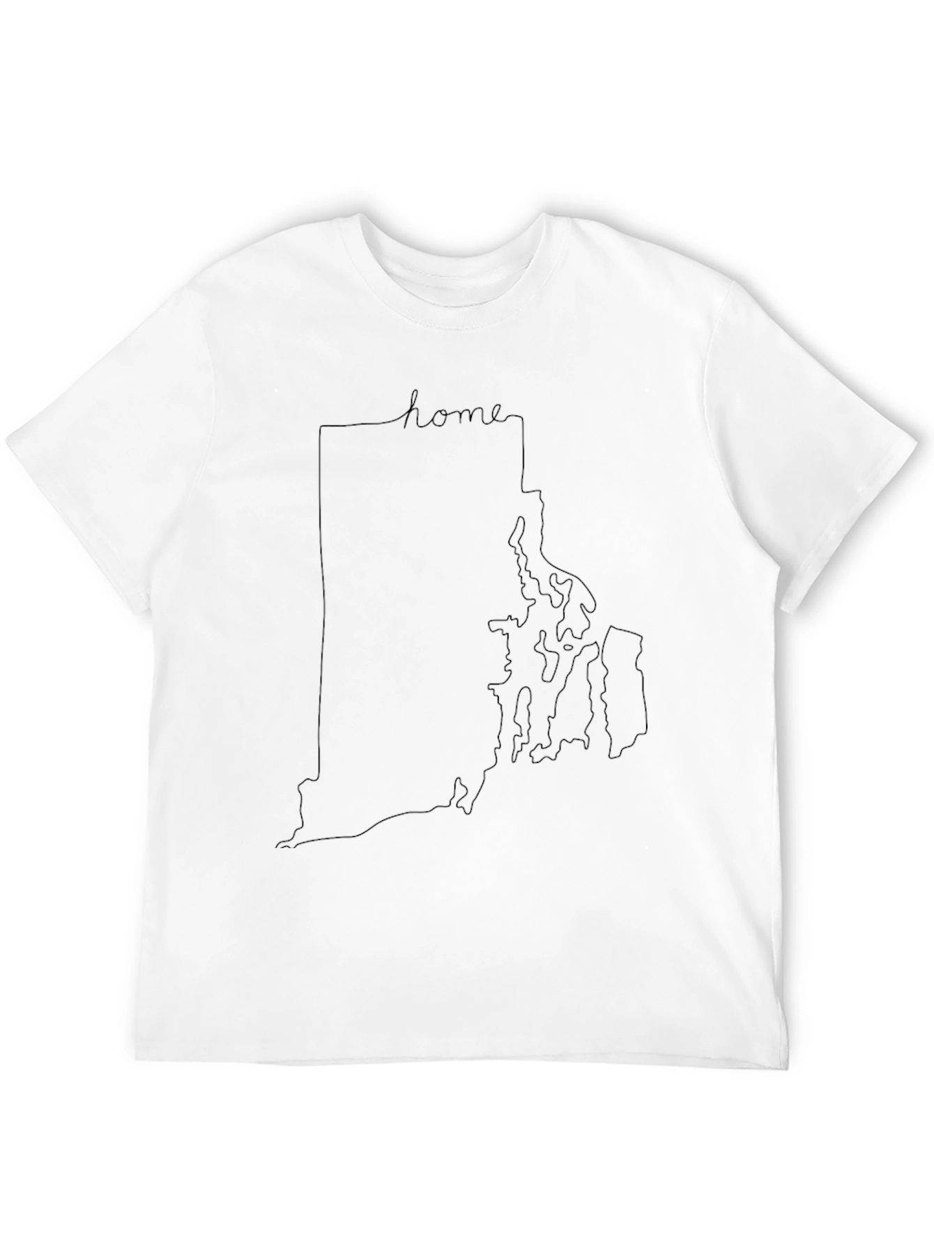 Rhode Island Home State Black T-Shirt