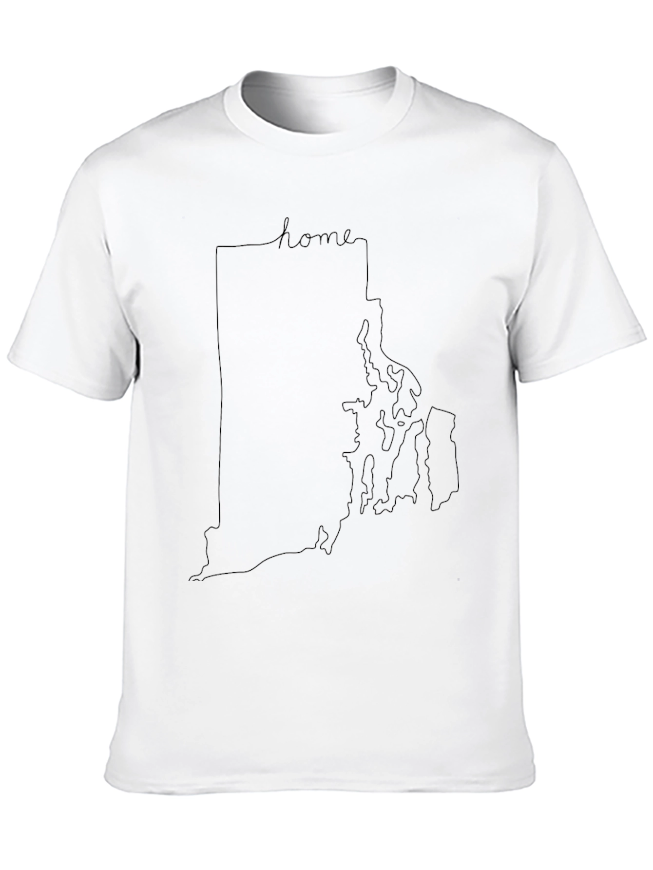 Rhode Island Home State Black T-Shirt
