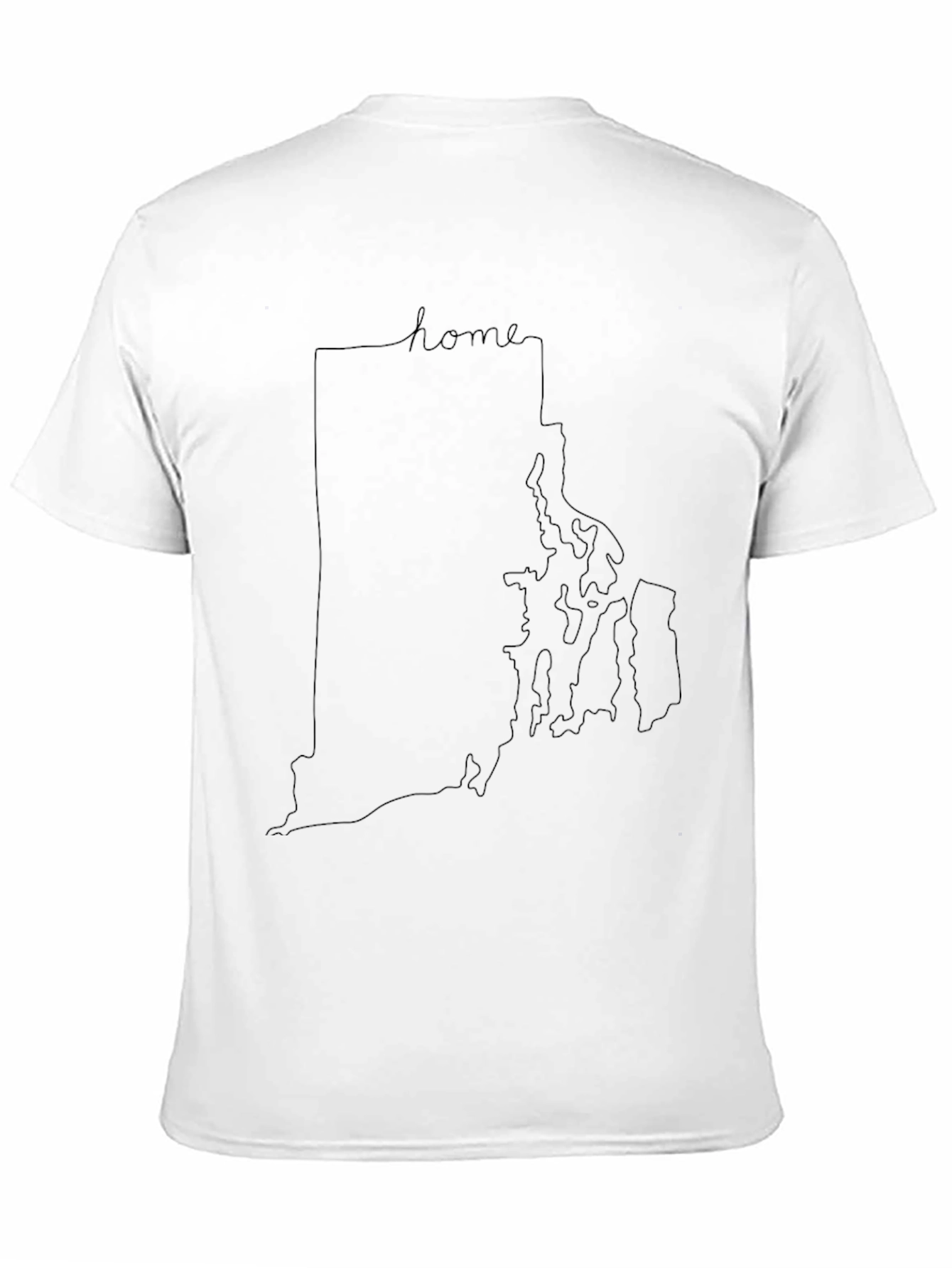 Rhode Island Home State Black T-Shirt