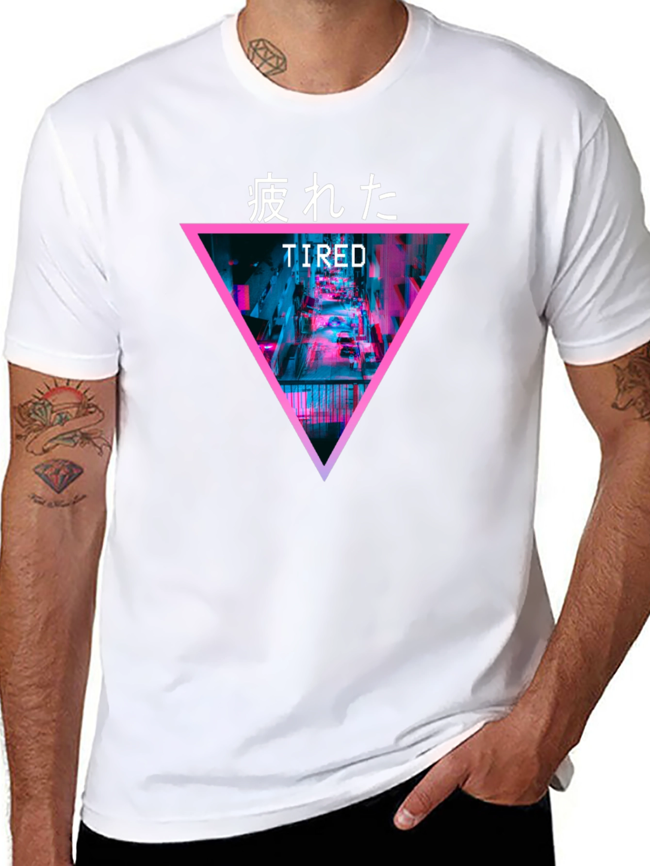 Tired Graphic Tee - Cyberpunk Streetwear Fashion