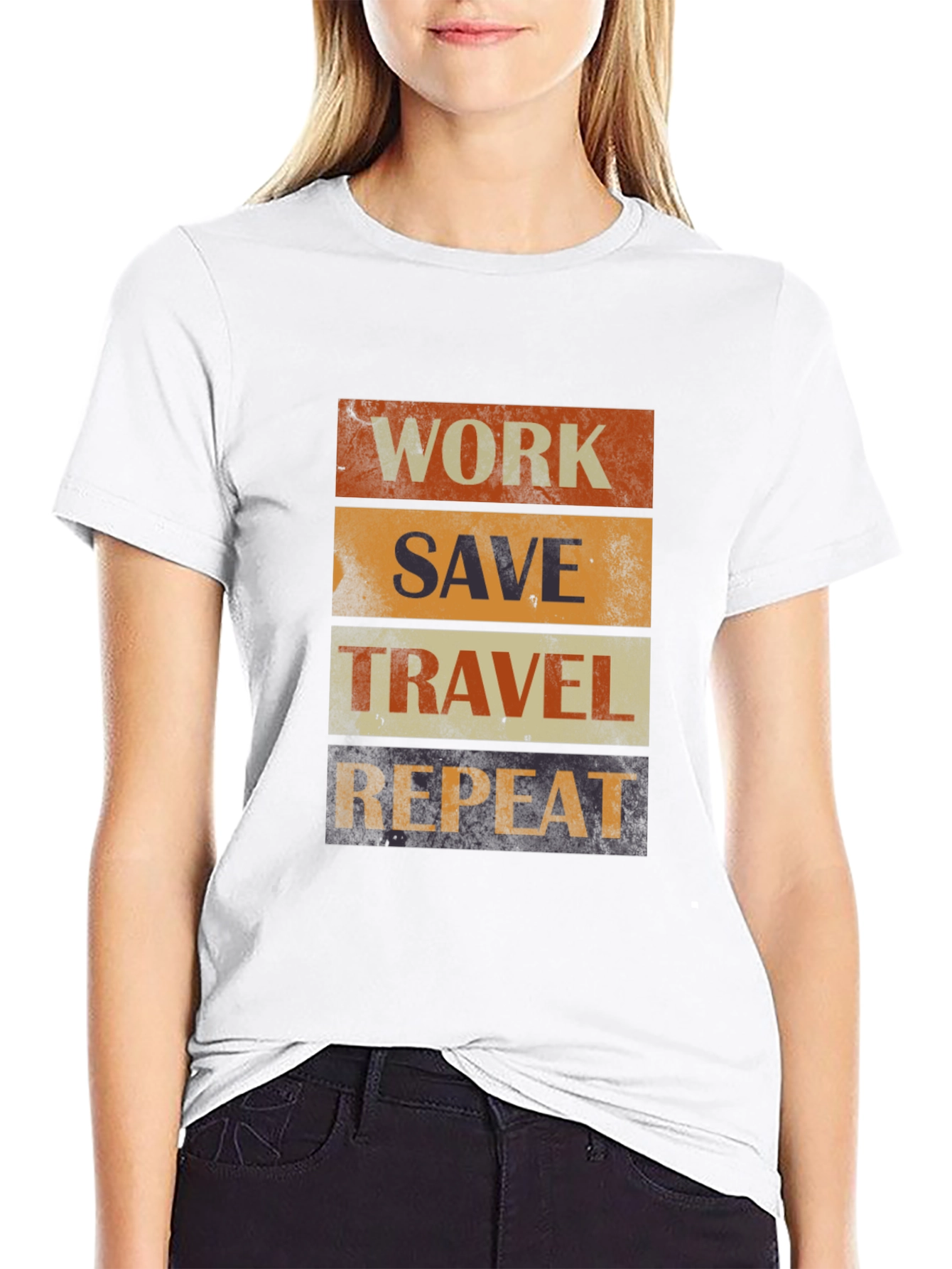 Work Save Travel Repeat Graphic Tee