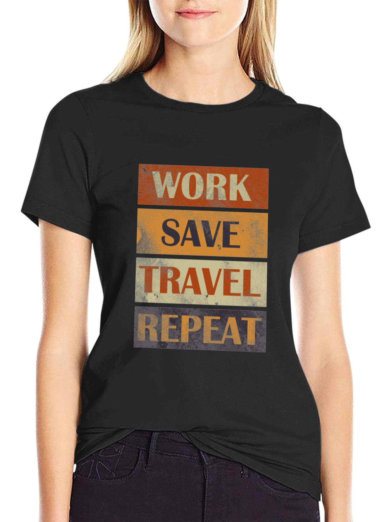Work Save Travel Repeat Graphic Tee