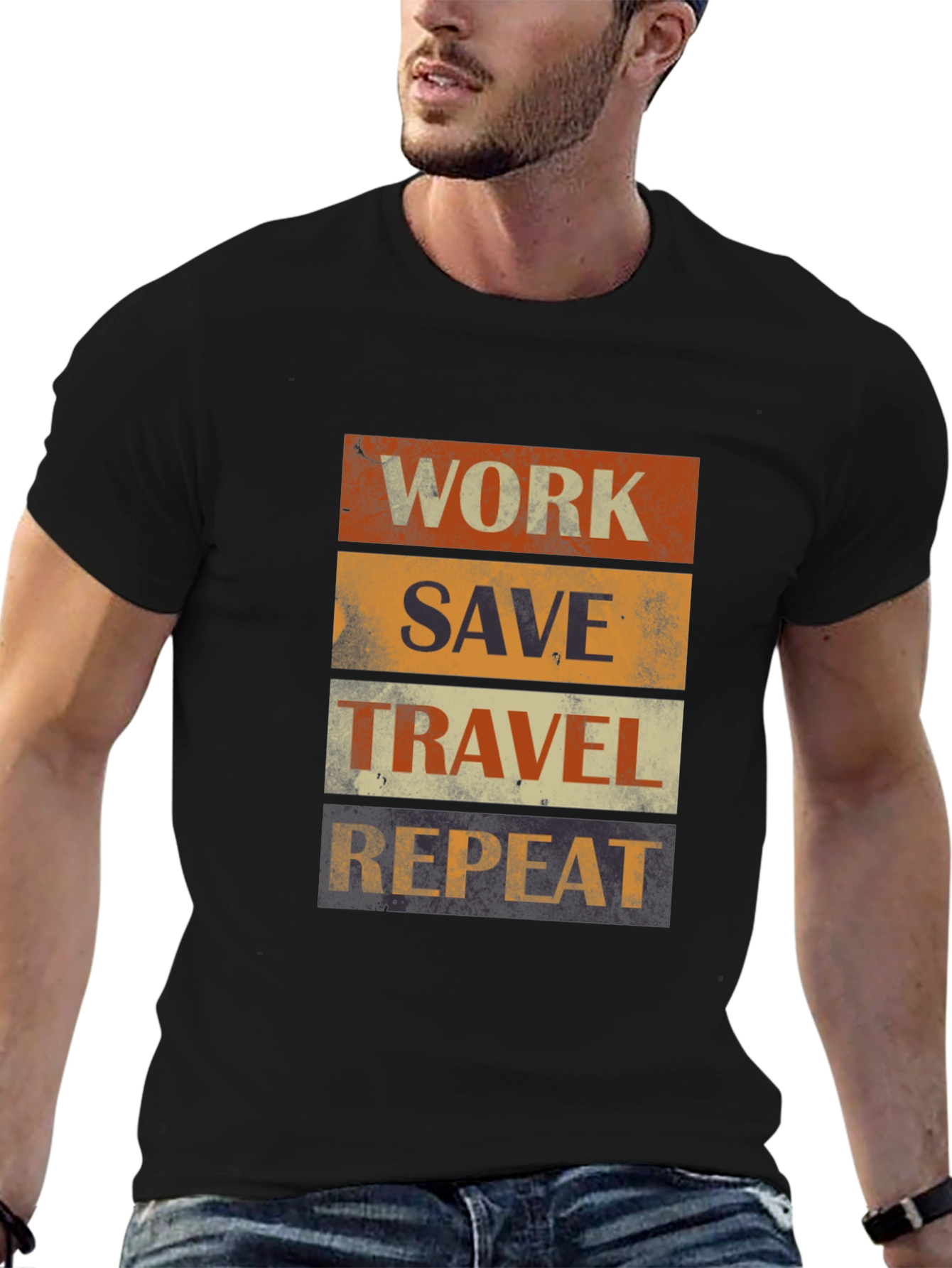 Work Save Travel Repeat Graphic Tee