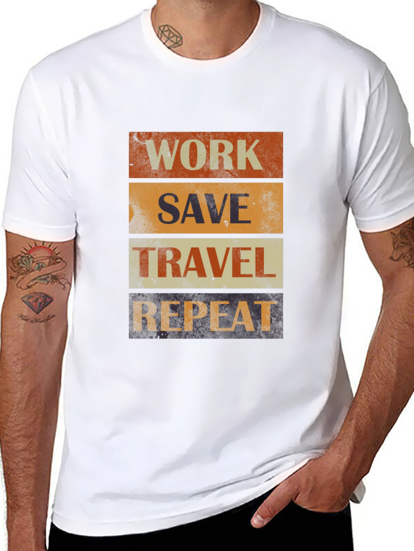 Work Save Travel Repeat Graphic Tee