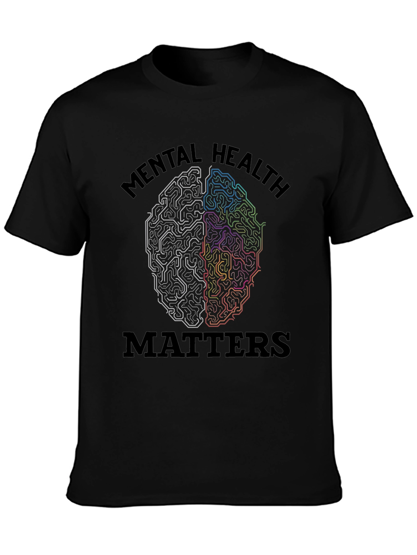 Mental Health Matters Brain Graphic Tee