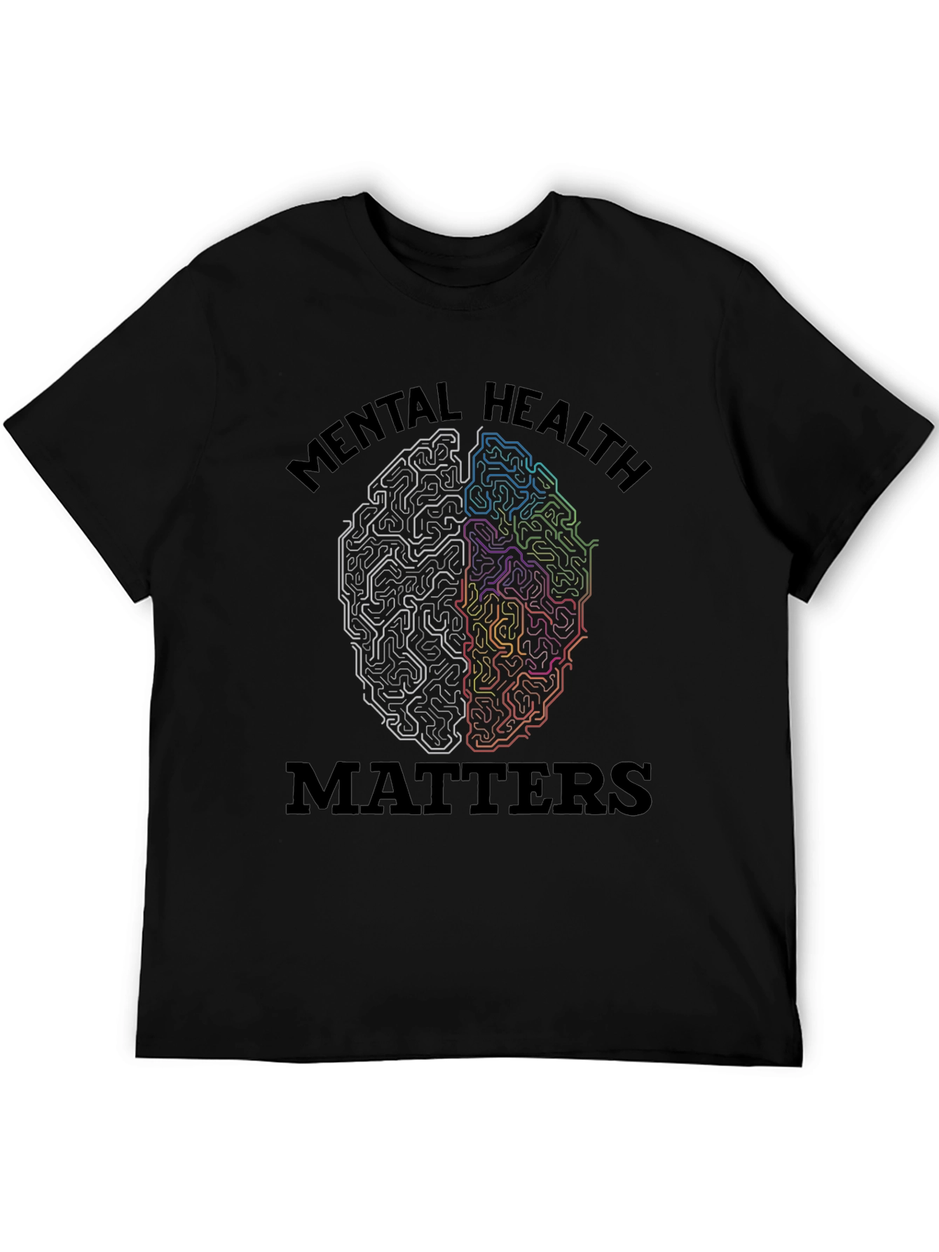 Mental Health Matters Brain Graphic Tee