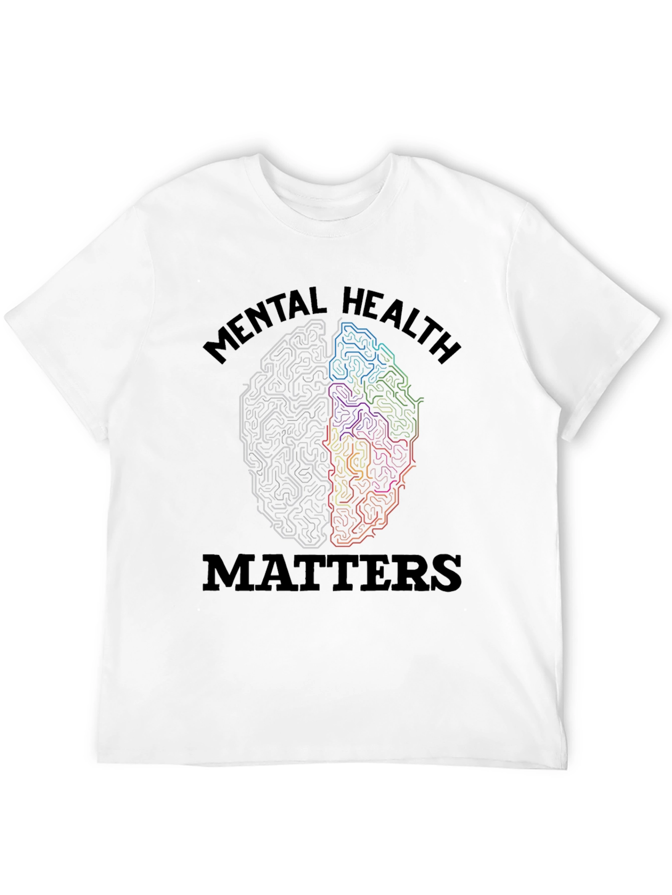 Mental Health Matters Brain Graphic Tee